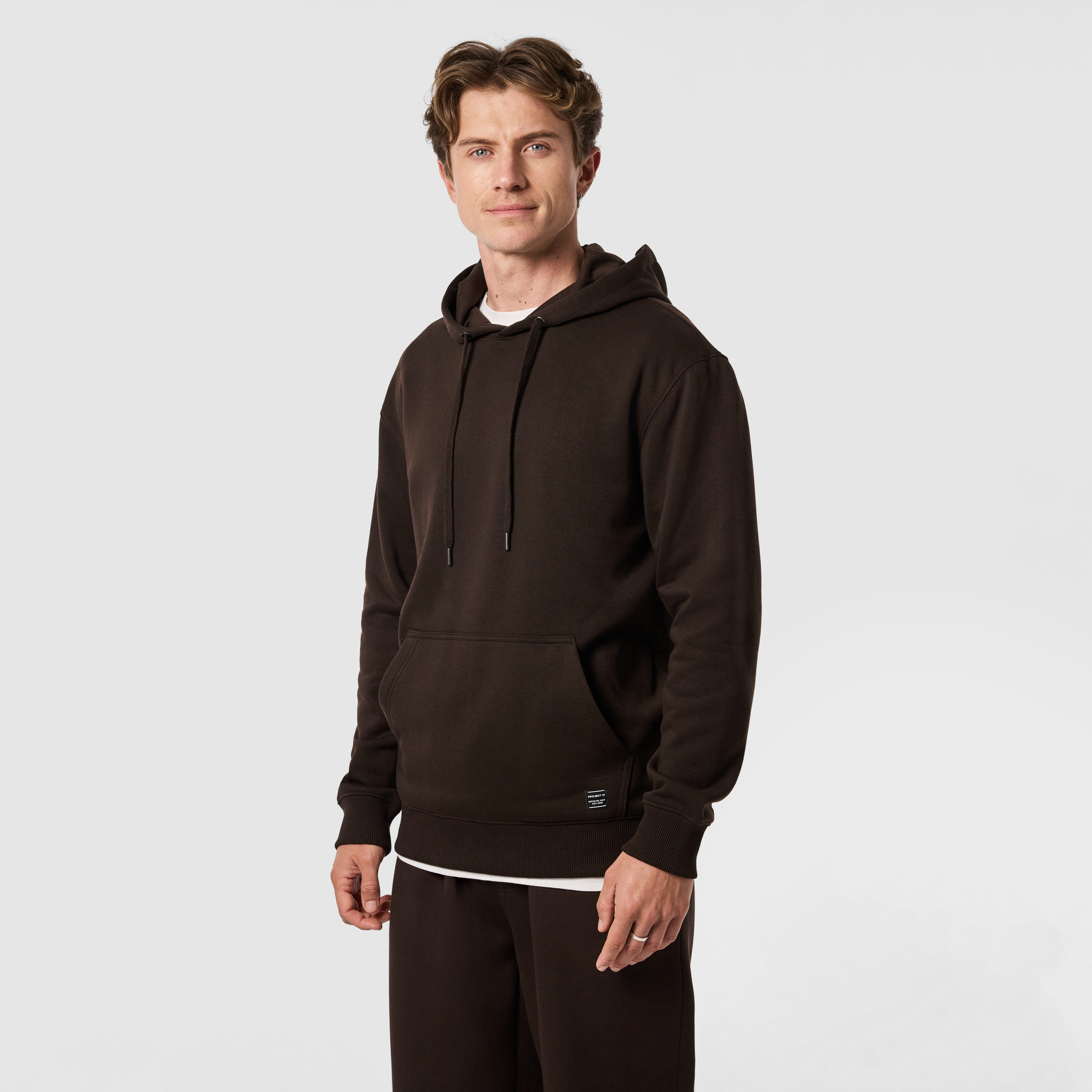 Brown Leo Fleece Pullover Hoodie