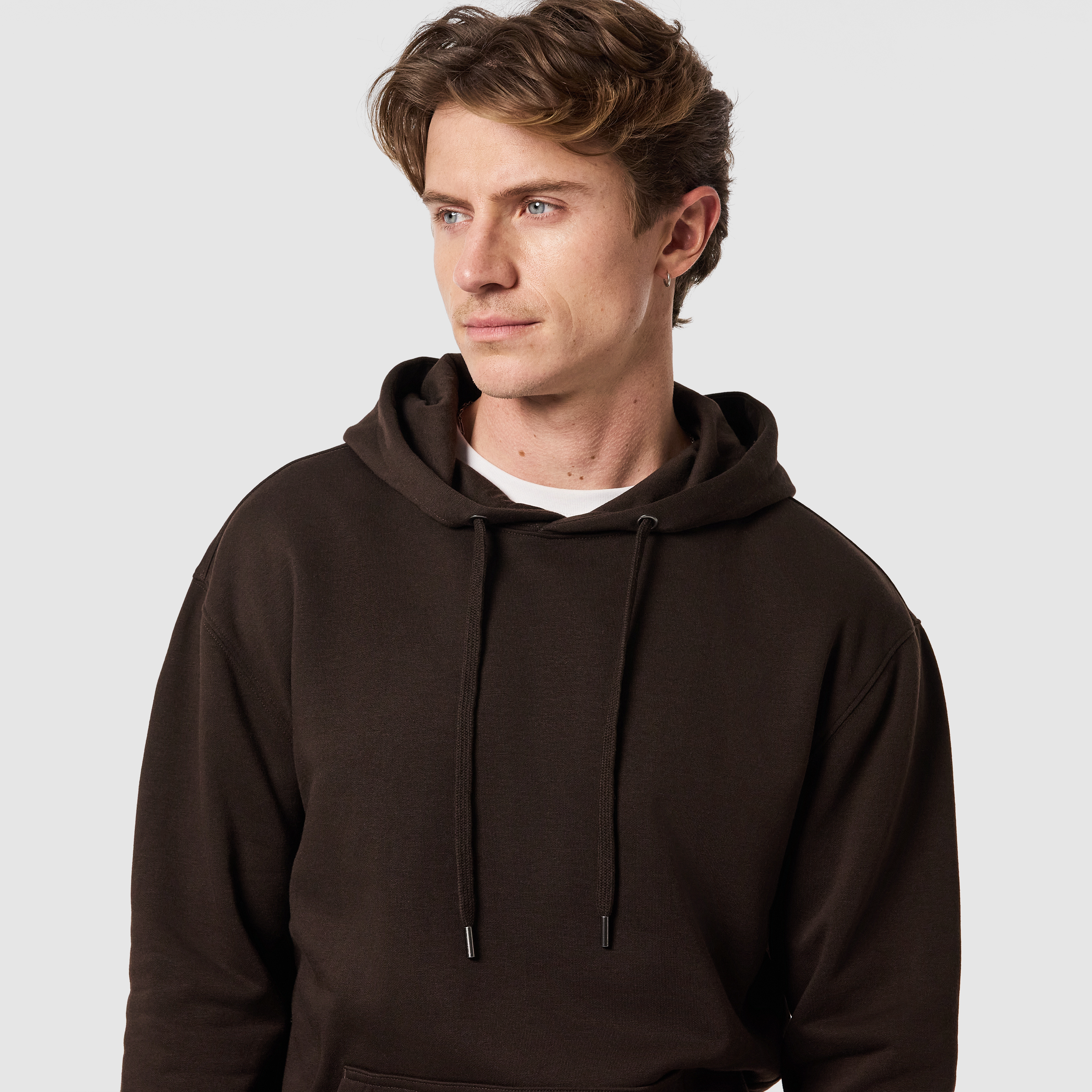 Brown Leo Fleece Pullover Hoodie