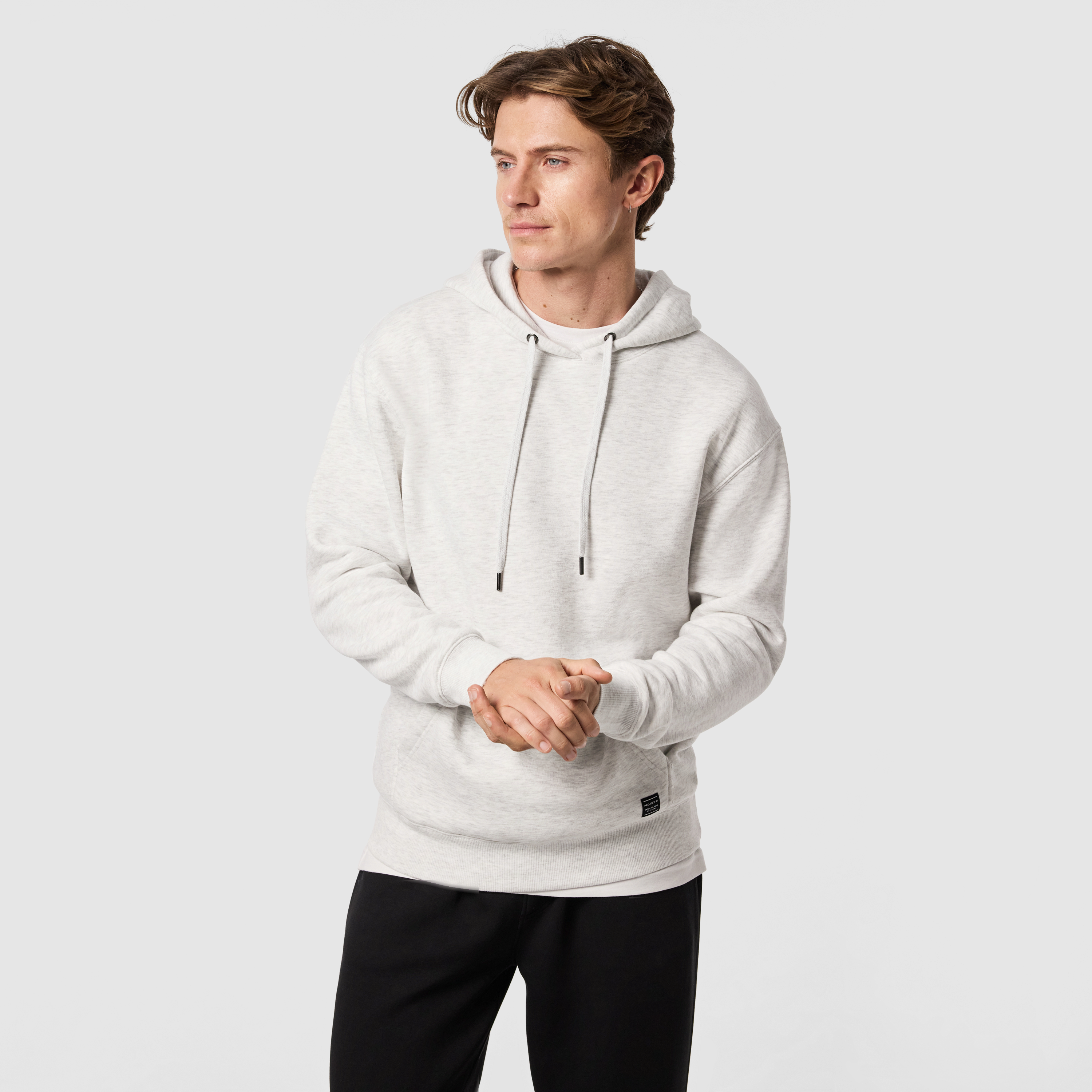 Ice Grey Leo Fleece Pullover Hoodie