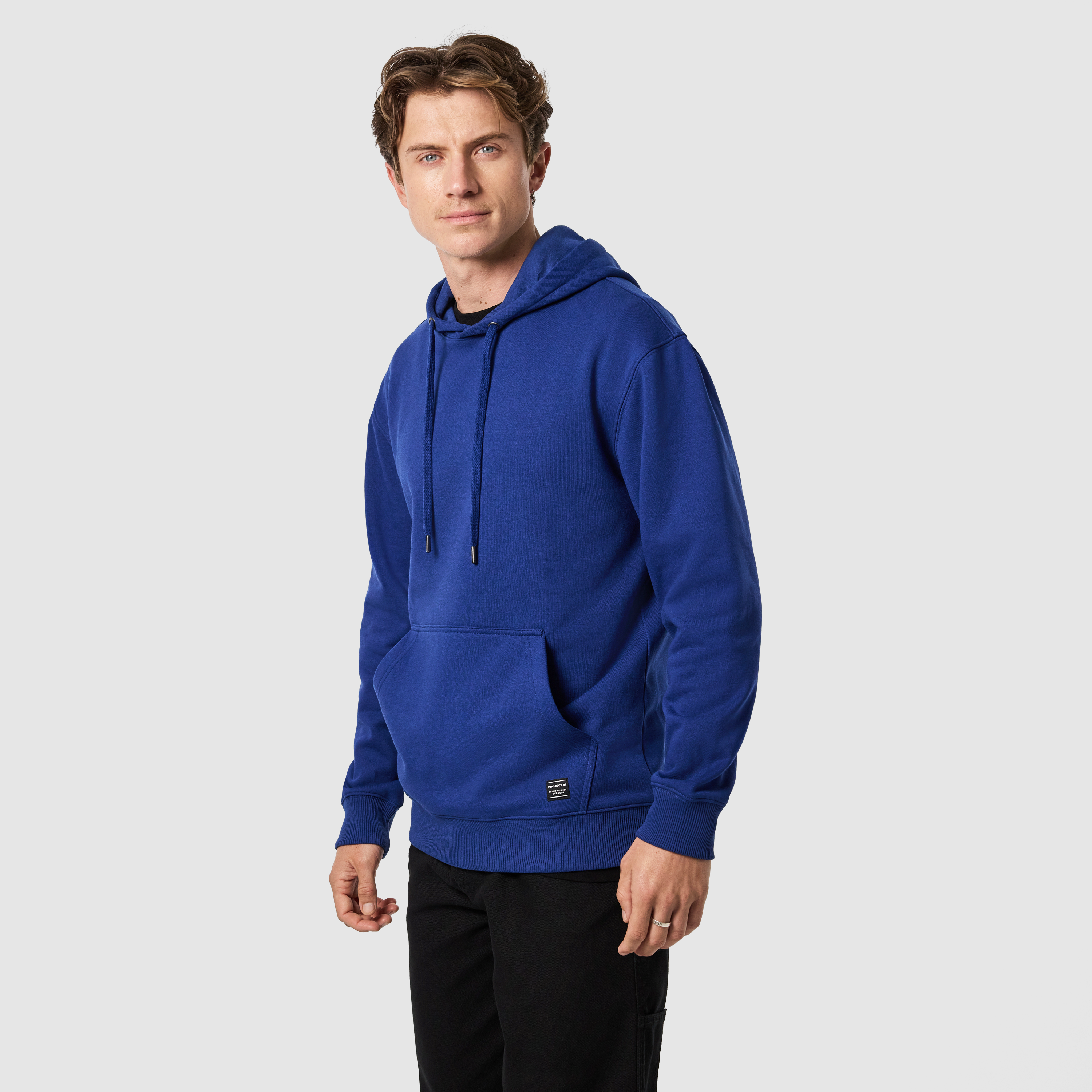 Royal Blue Leo Fleece Pullover Hoodie