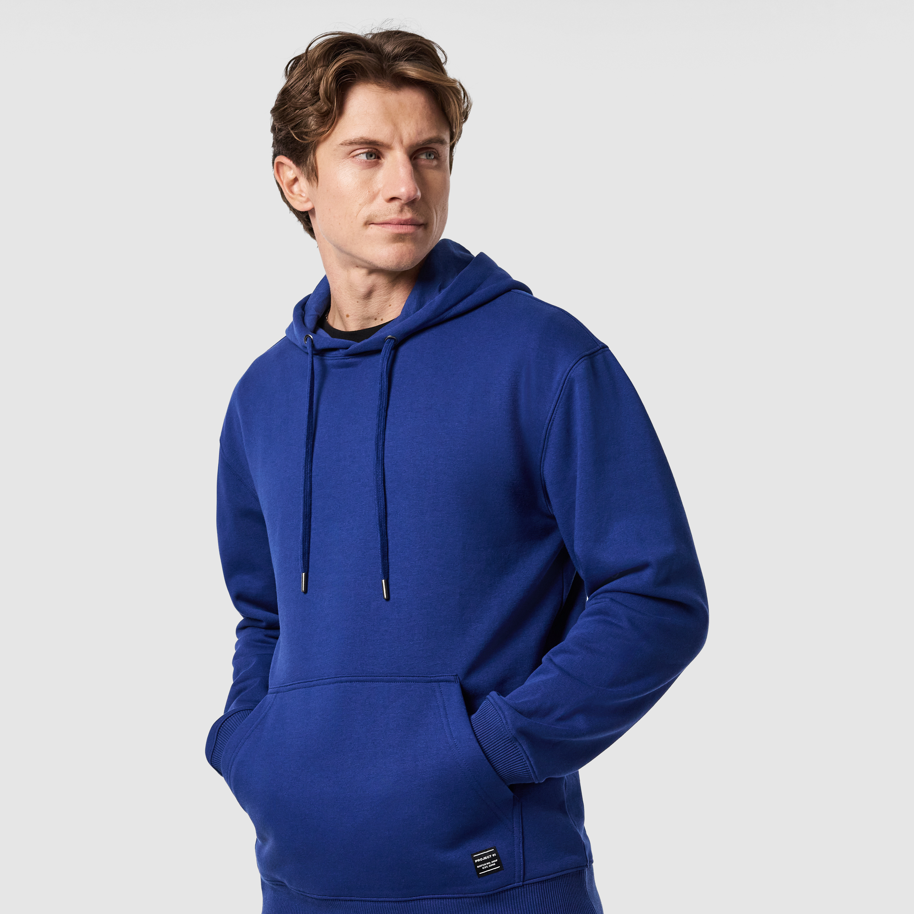 Royal Blue Leo Fleece Pullover Hoodie