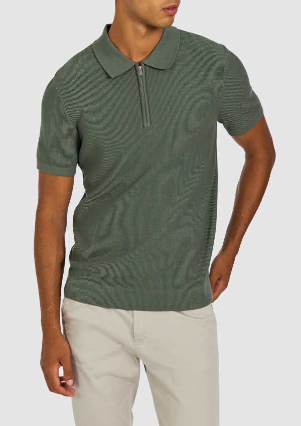 Traffic Quarter Zip Knit Polo