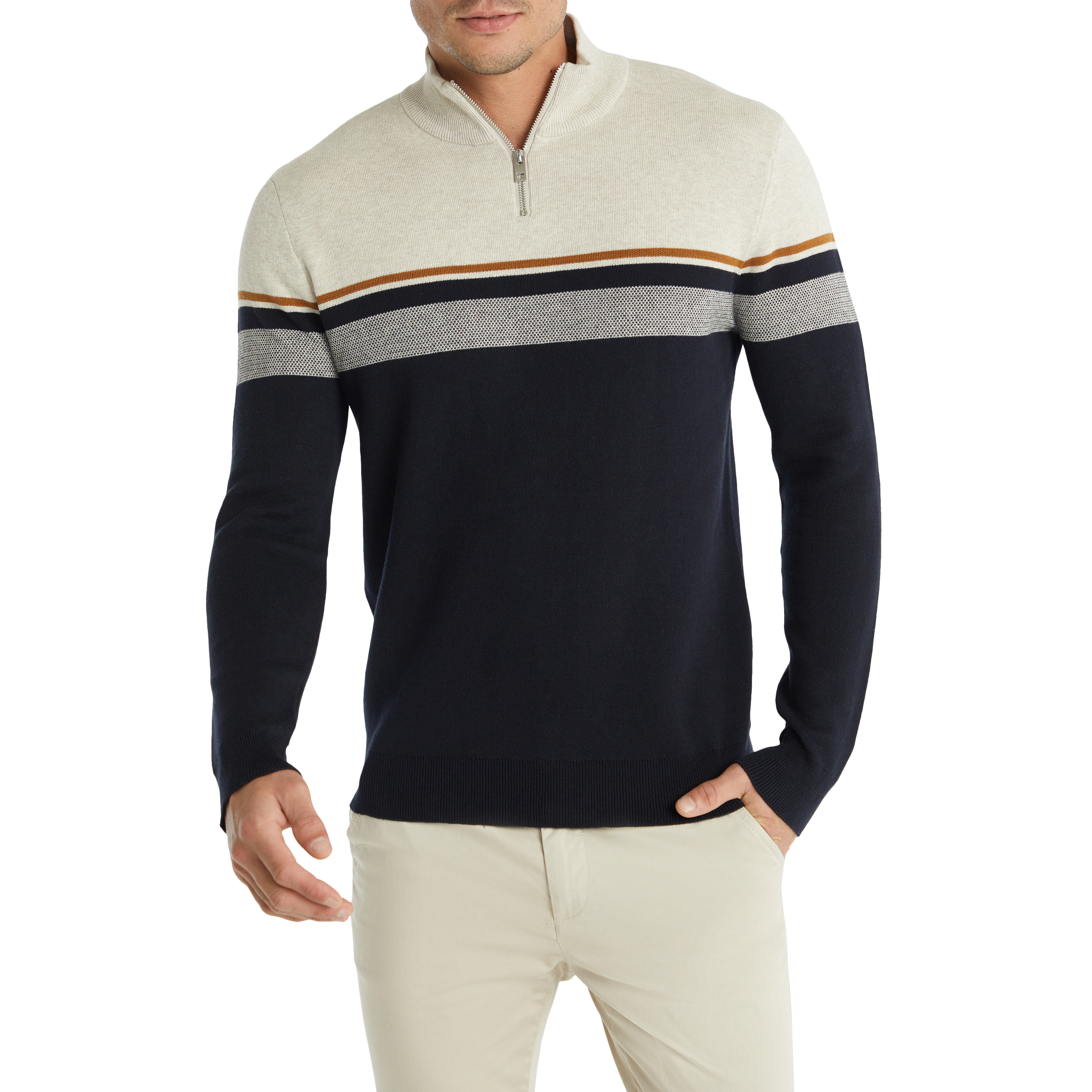 Garfield Cotton Quarter Zip Knit