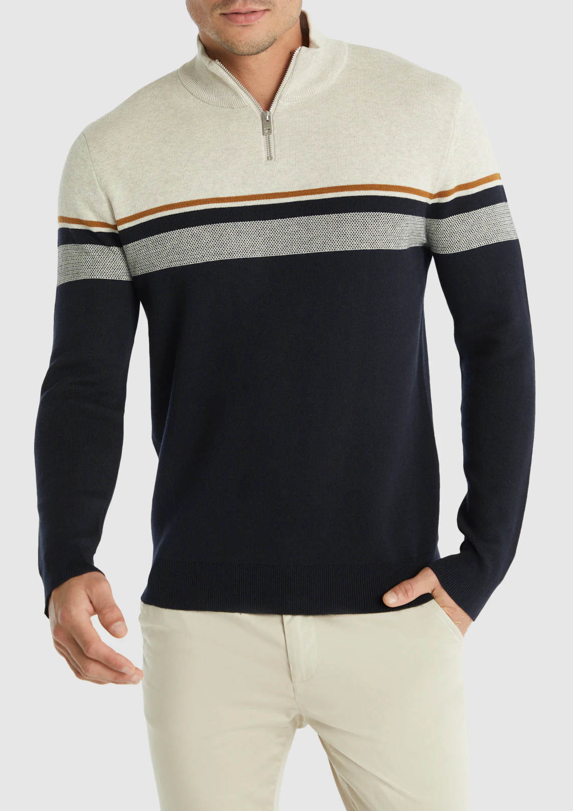 Garfield Cotton Quarter Zip Knit