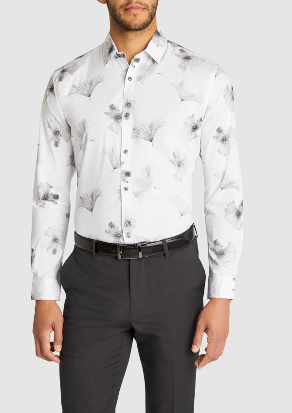 White Lotus Slim Stretch Shirt