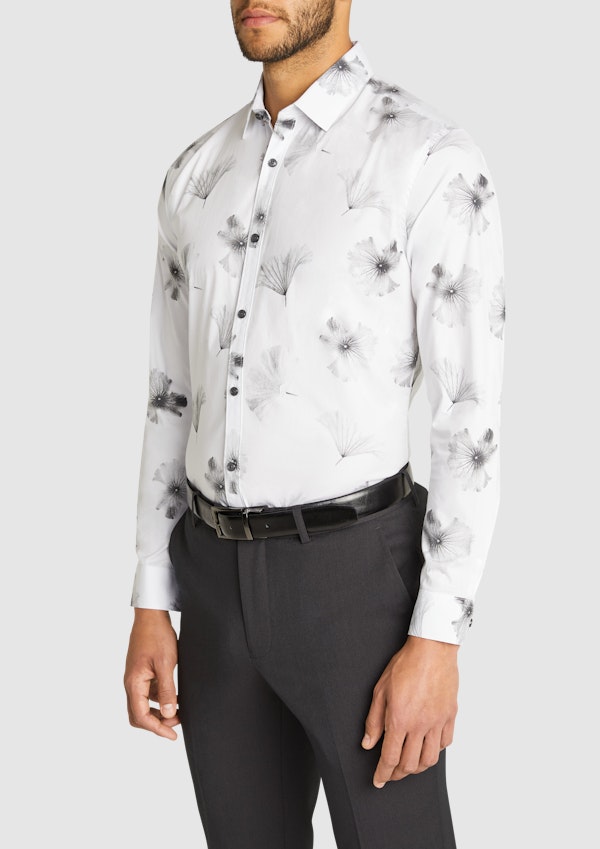 White Lotus Slim Stretch Shirt