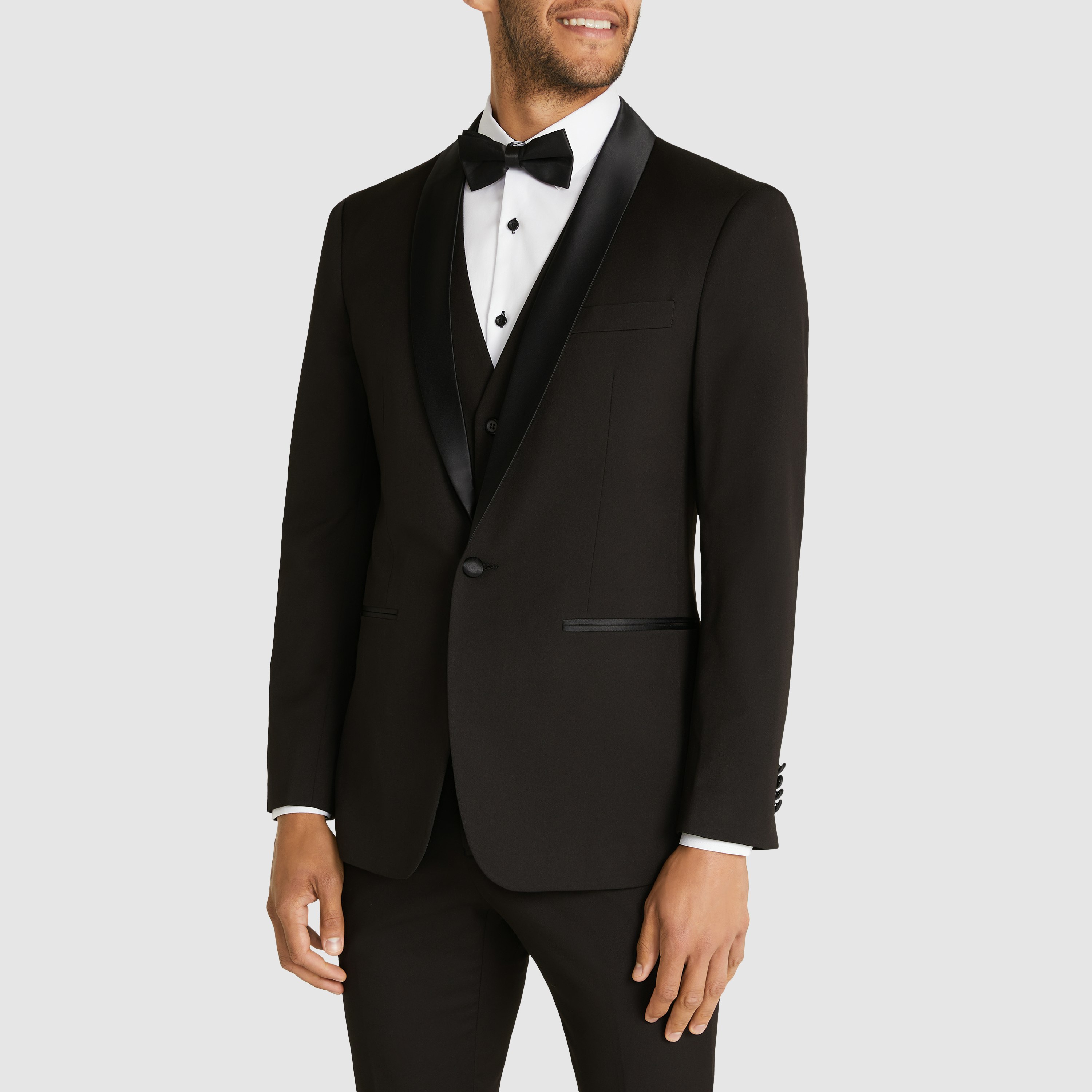 Black Diamond Slim Shawl Collar Tuxedo | Men's Tops | Connor AU