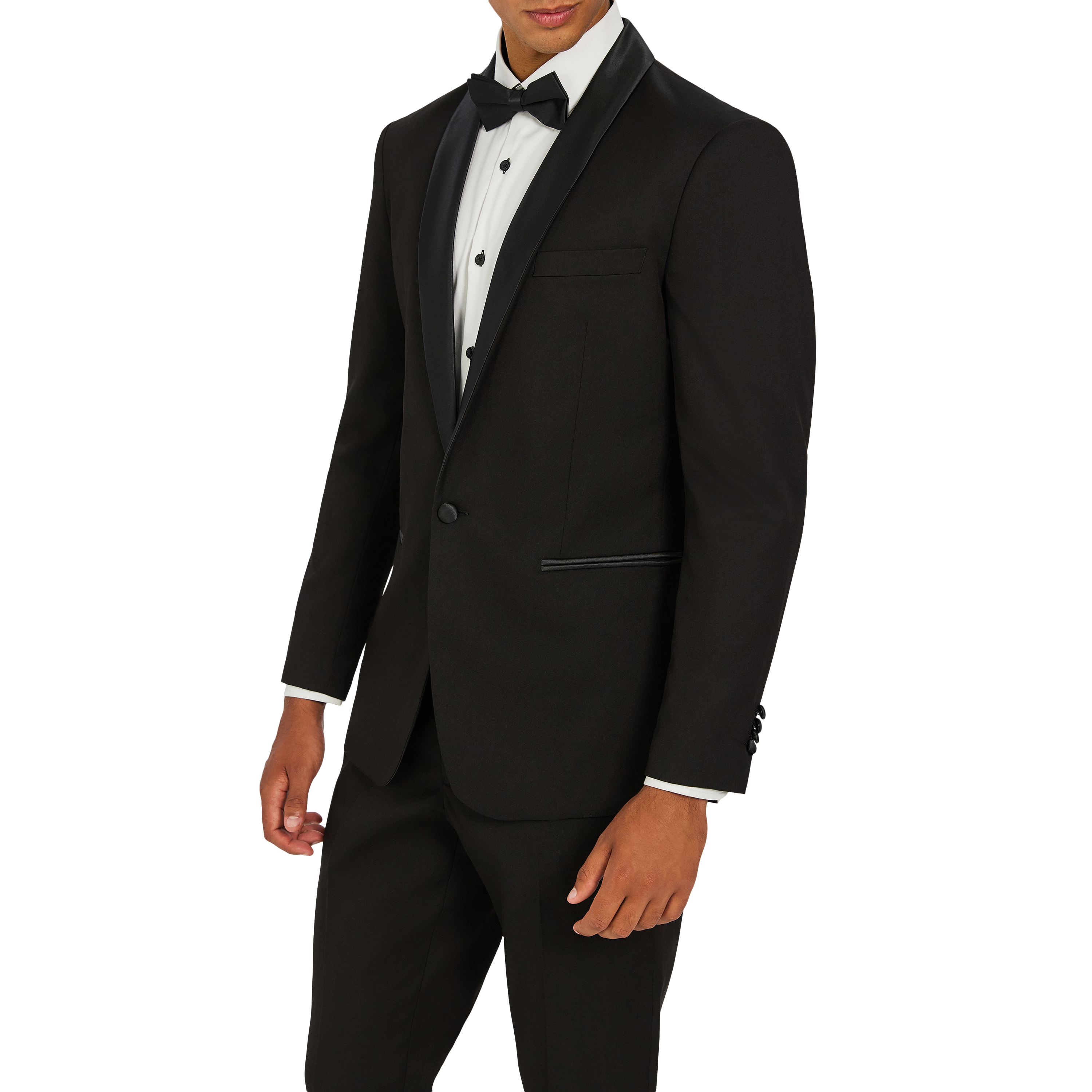 Black Diamond Slim Shawl Collar Tuxedo
