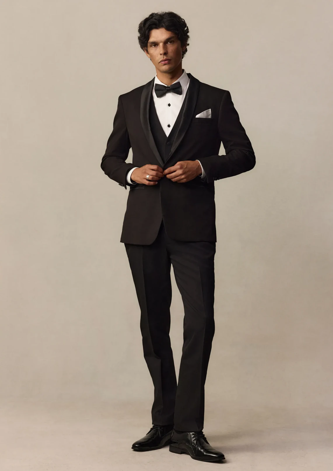 Black Diamond Slim Shawl Collar Tuxedo