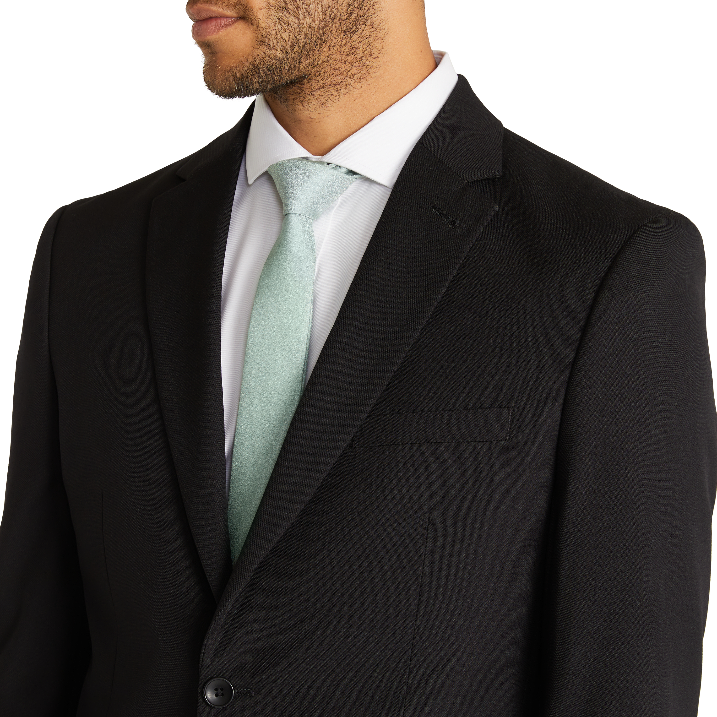Black Hexham Slim Twill Stretch Suit Jacket