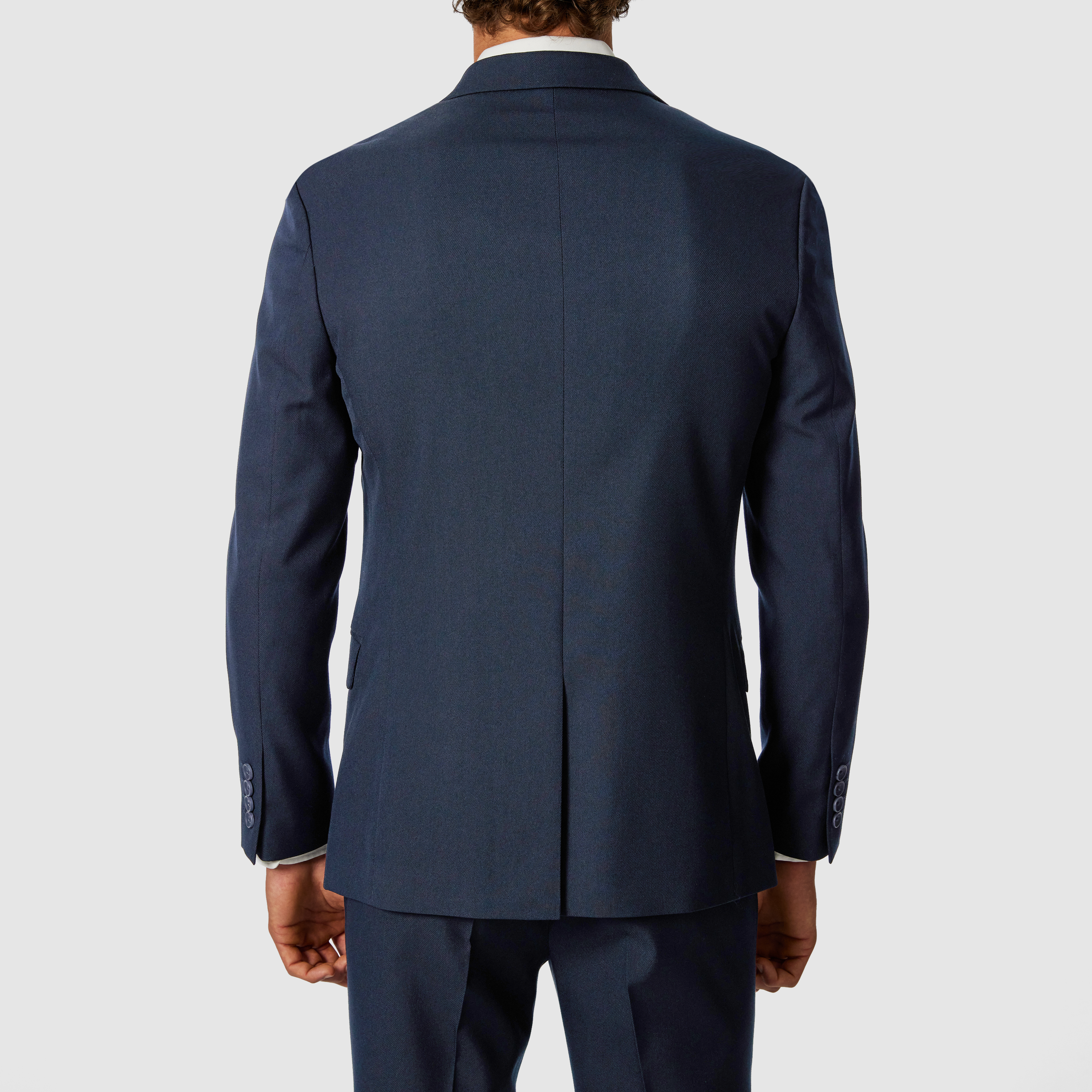 Navy Hexham Slim Twill Stretch Suit Jacket