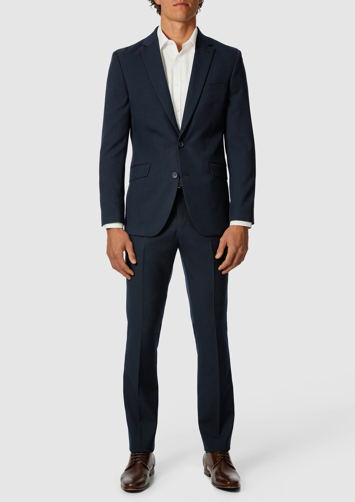Navy Hexham Slim Twill Stretch Suit