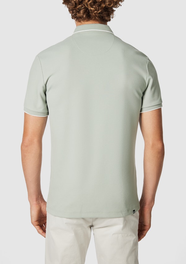 Light Green Glenroy Quarter Zip Smart Polo
