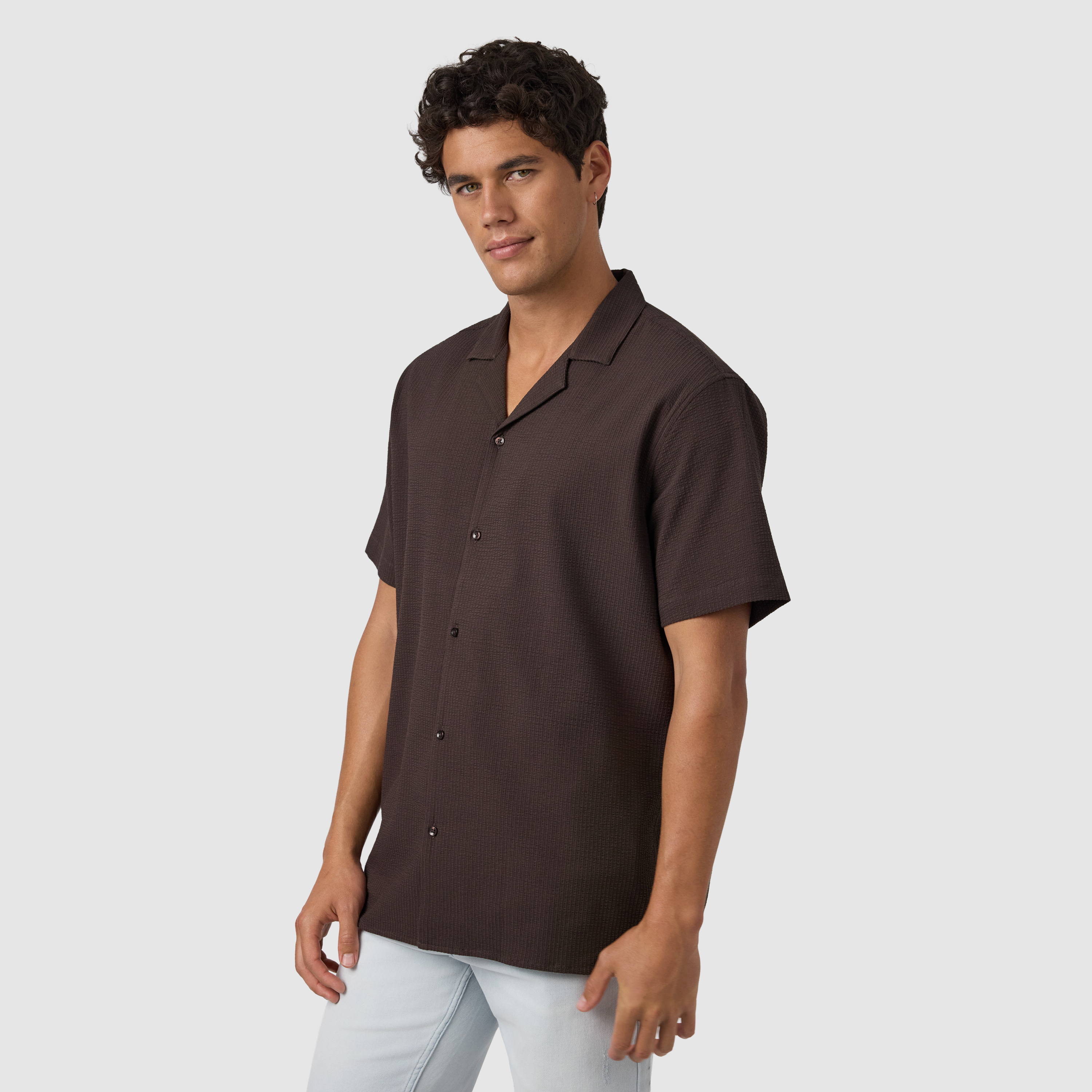 Chocolate Euston Stretch Shirt