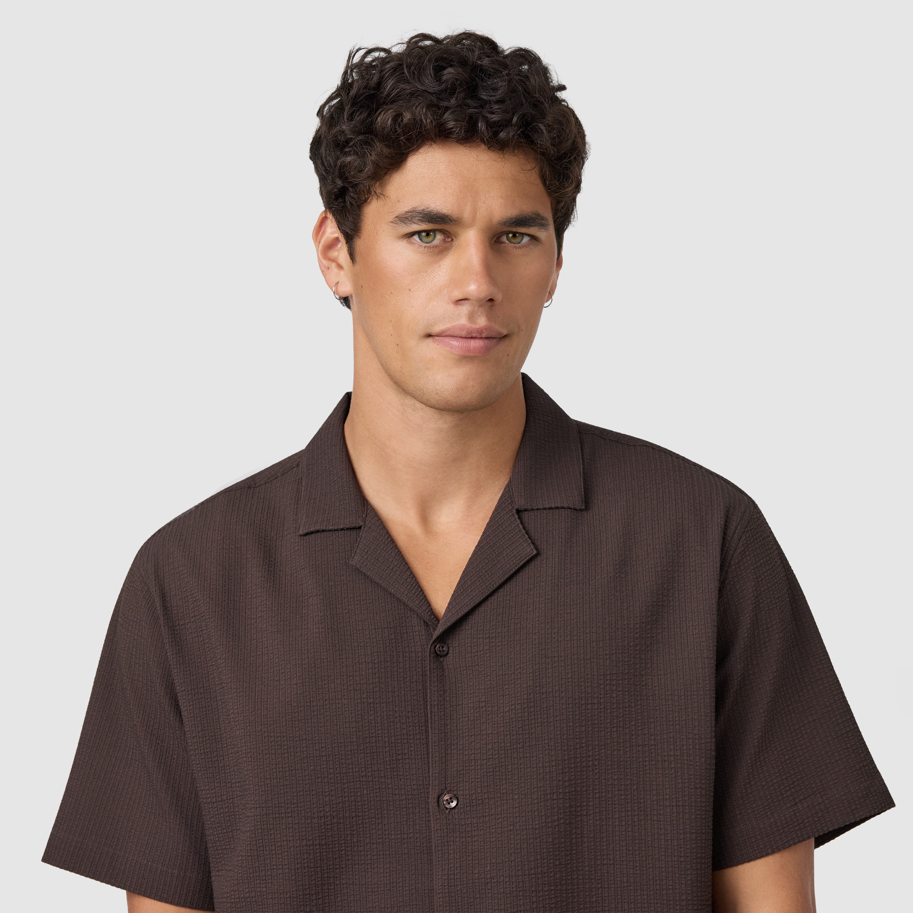 Chocolate Euston Stretch Shirt