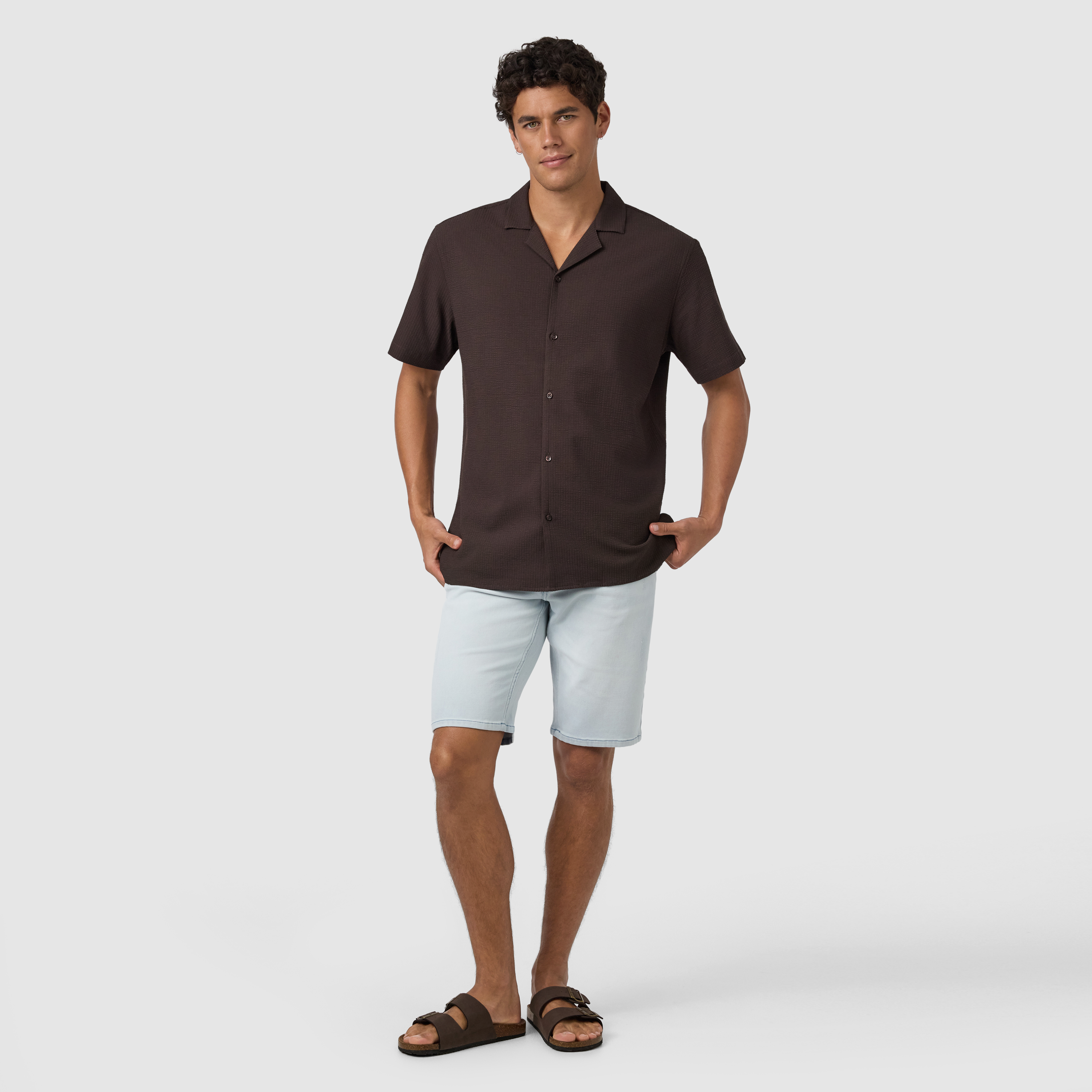 Chocolate Euston Stretch Shirt