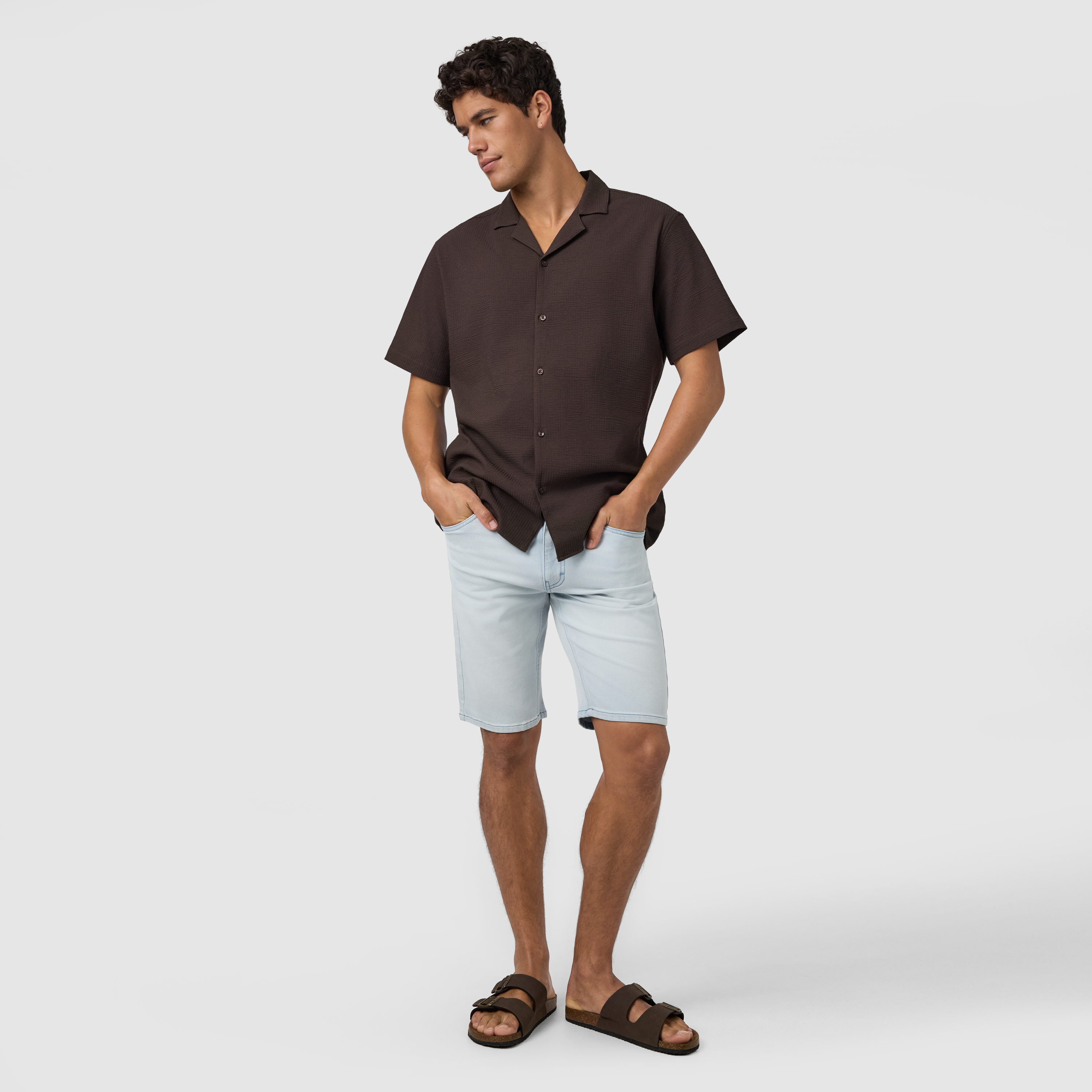 Chocolate Euston Stretch Shirt