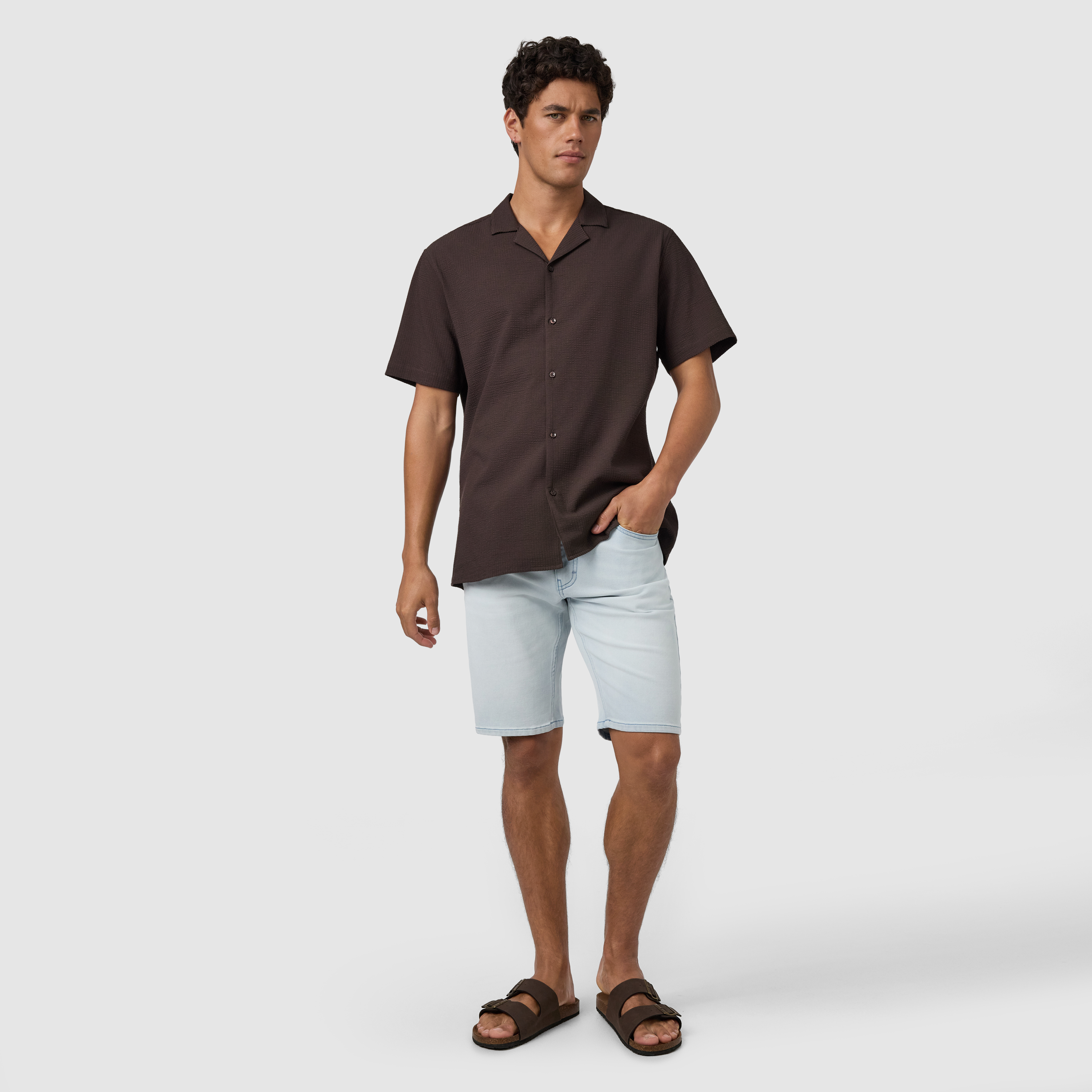 Chocolate Euston Stretch Shirt