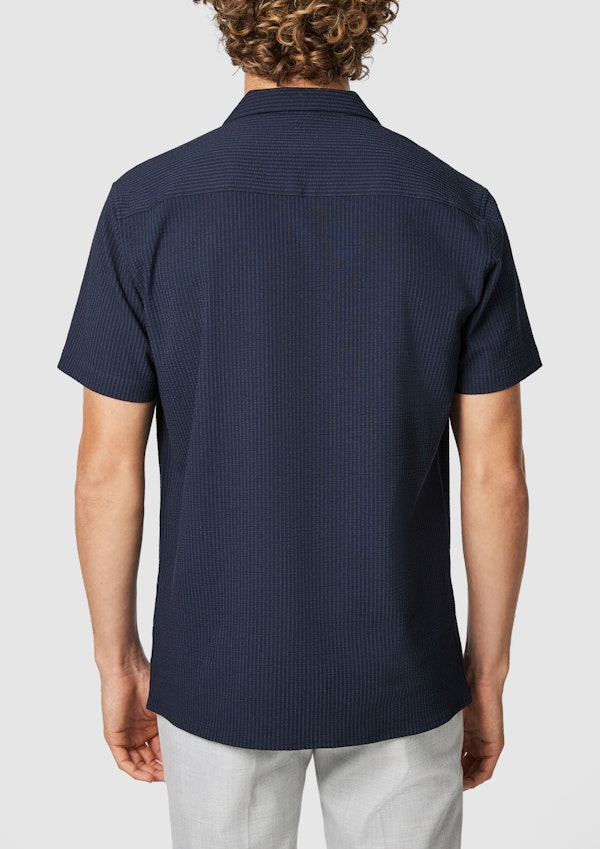 Navy Euston Stretch Shirt
