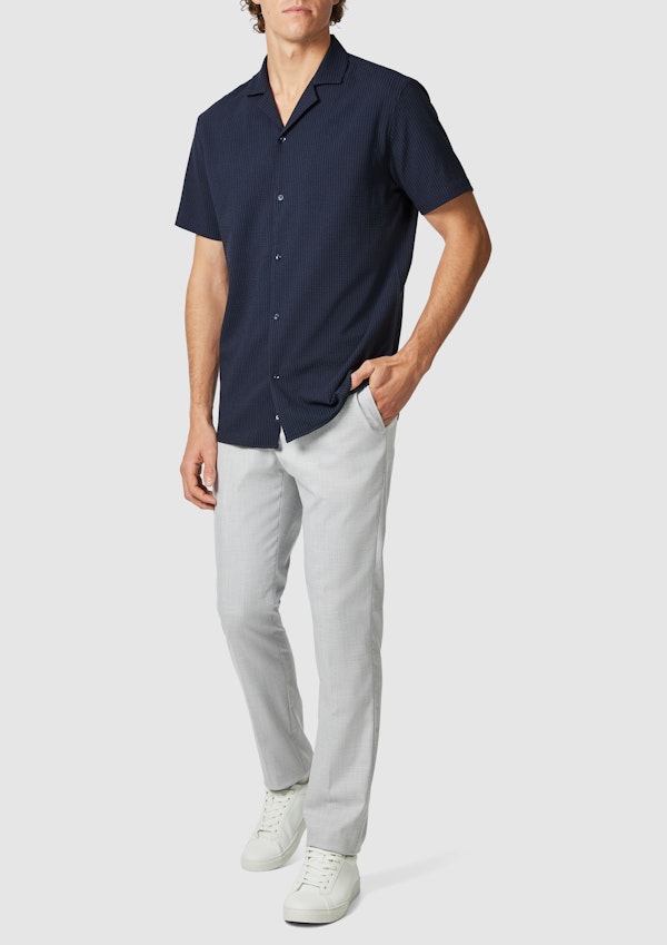 Navy Euston Stretch Shirt