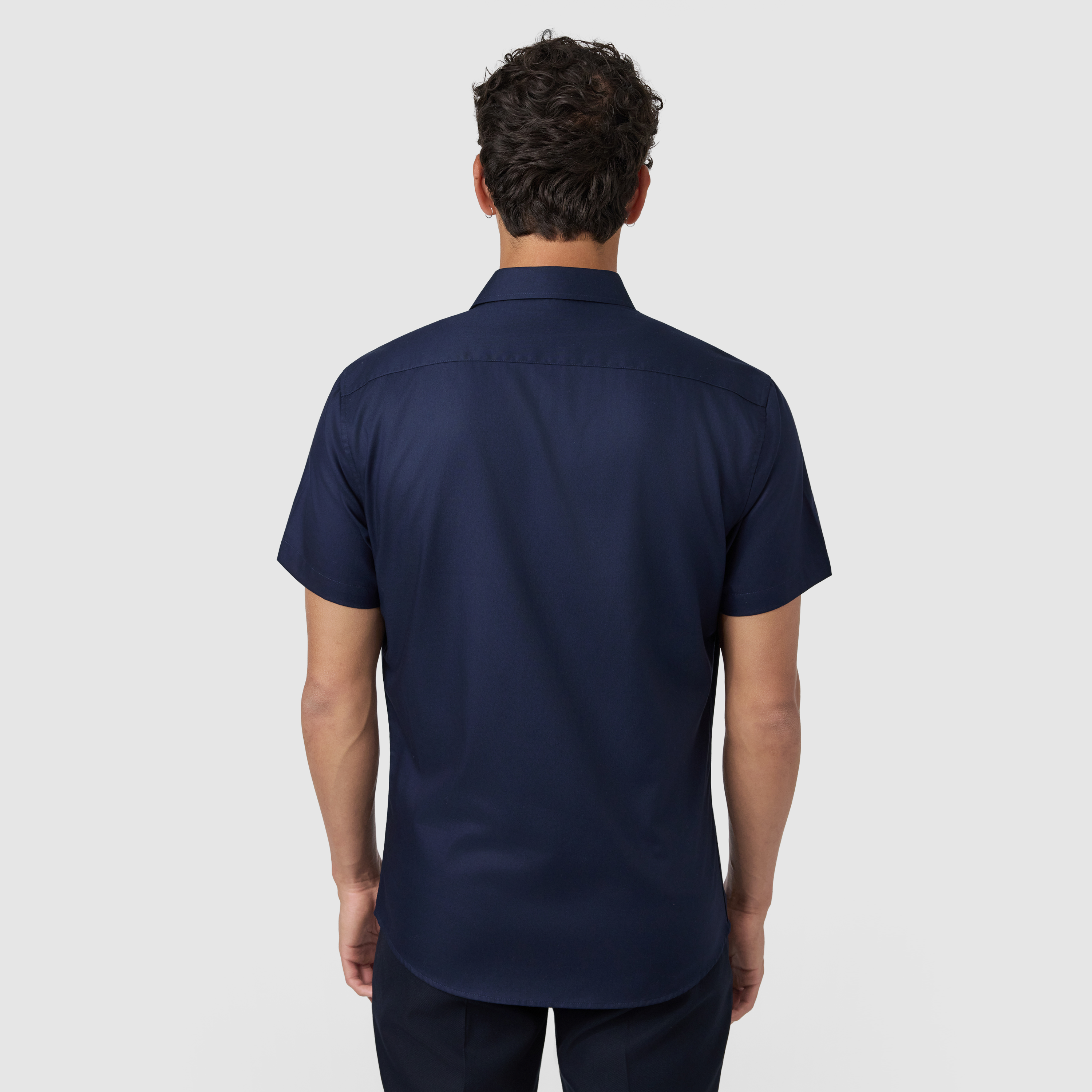 Navy London Slim Shirt