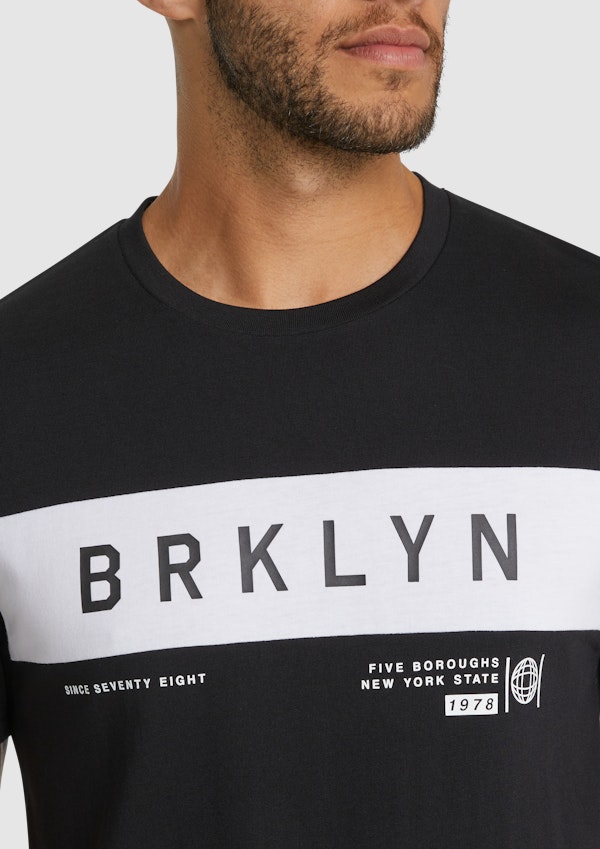 Black Nolan Graphic Crew Neck Tee