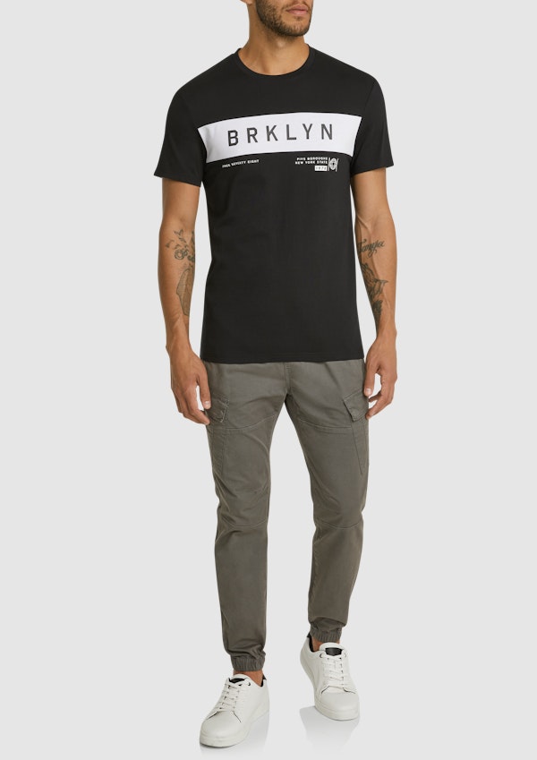 Black Nolan Graphic Crew Neck Tee