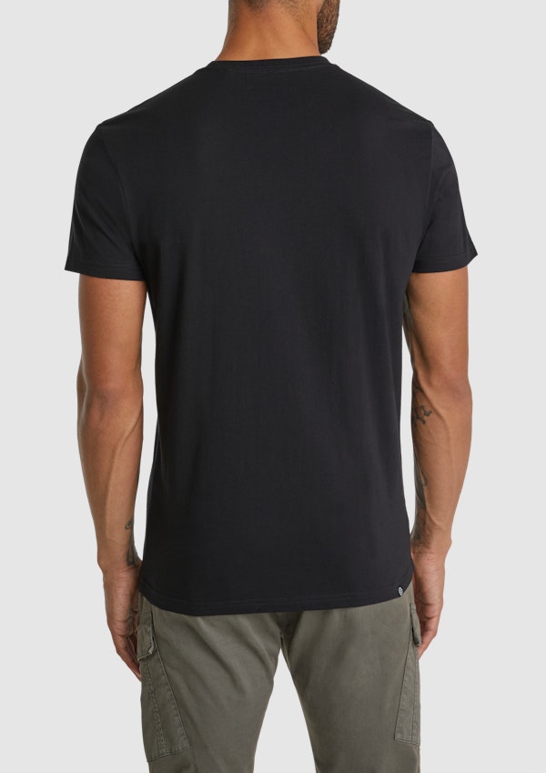 Black Lorenzo Graphic Crew Neck Tee