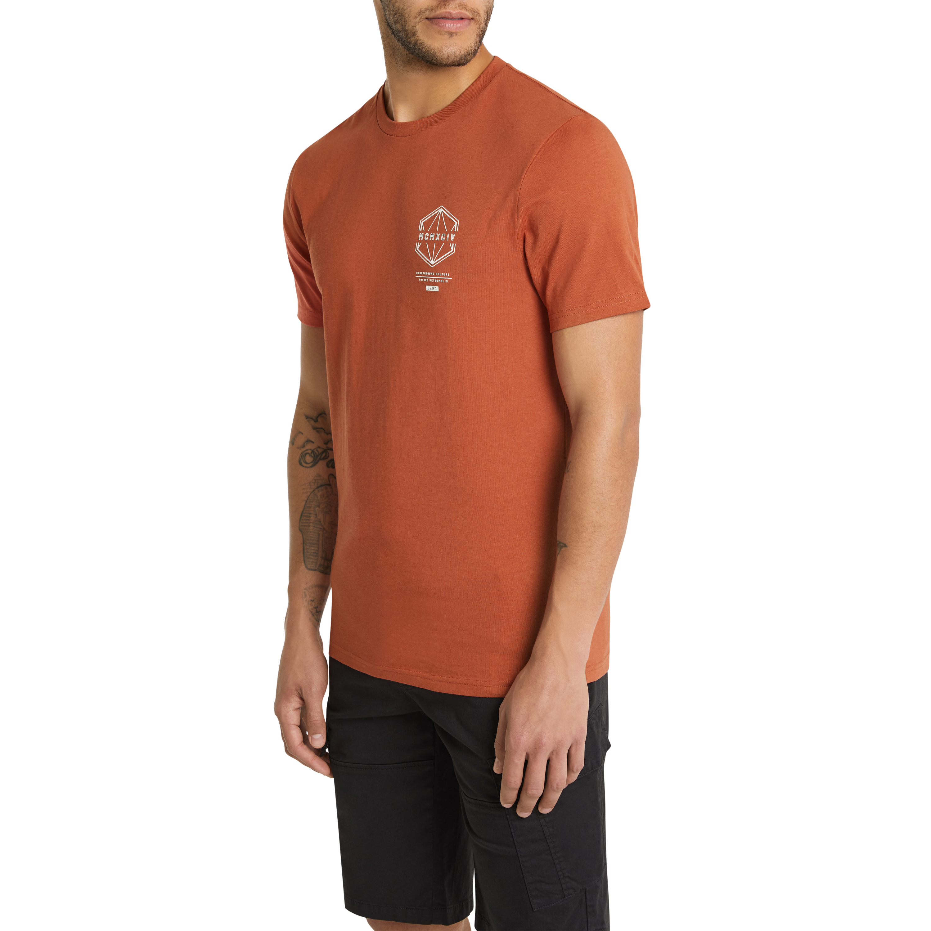 Orange Dorian Crew Tee