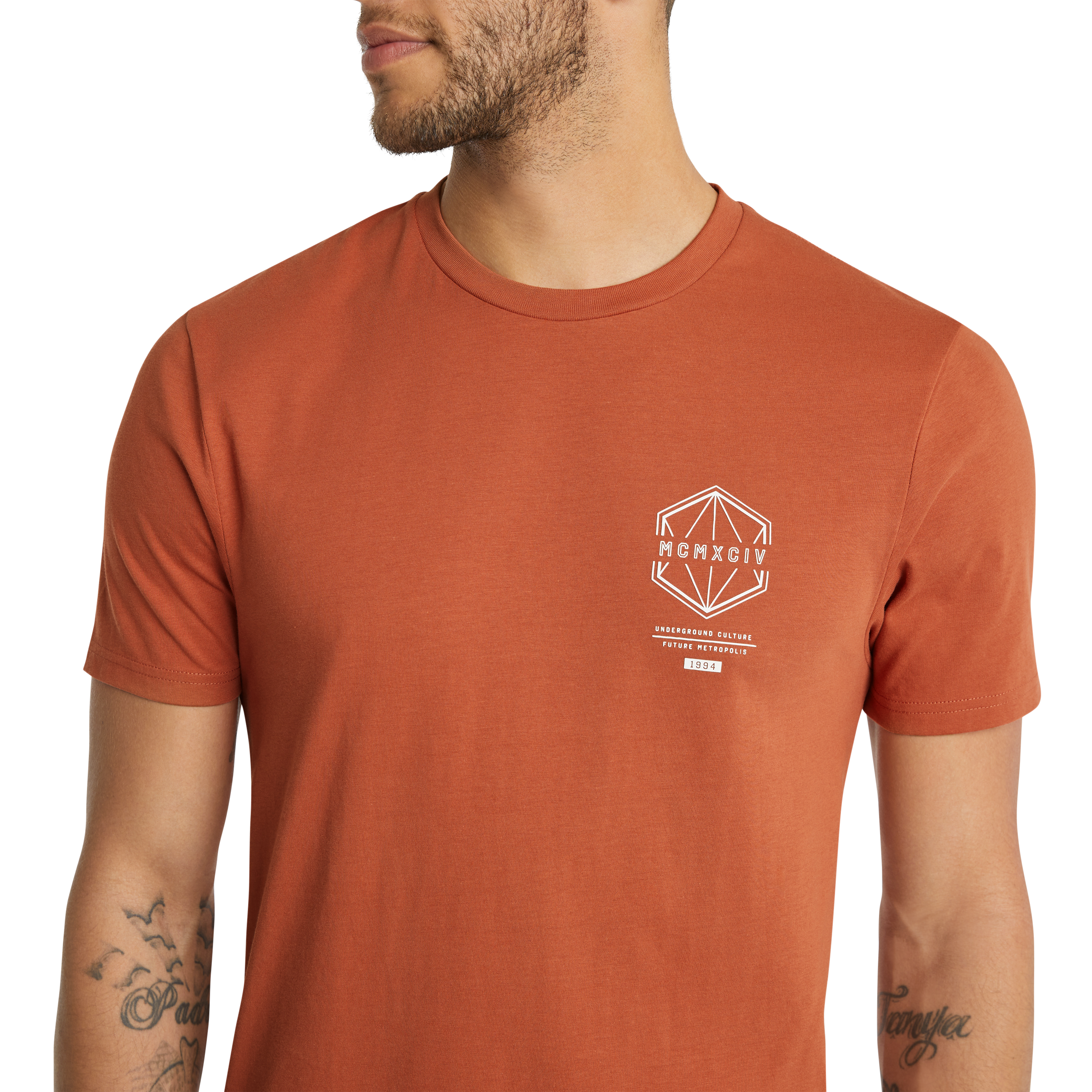 Orange Dorian Crew Tee