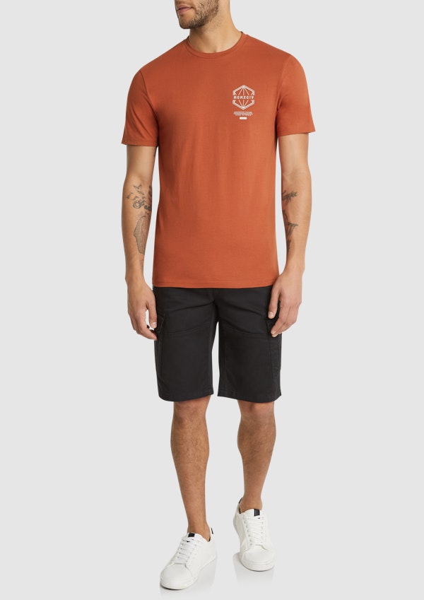 Orange Dorian Crew Tee