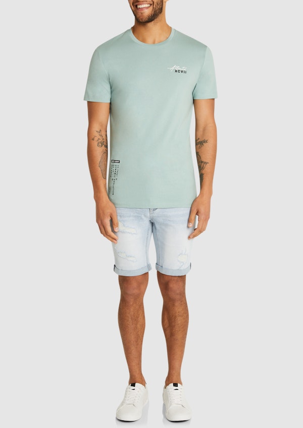Seafoam Grady Crew Tee