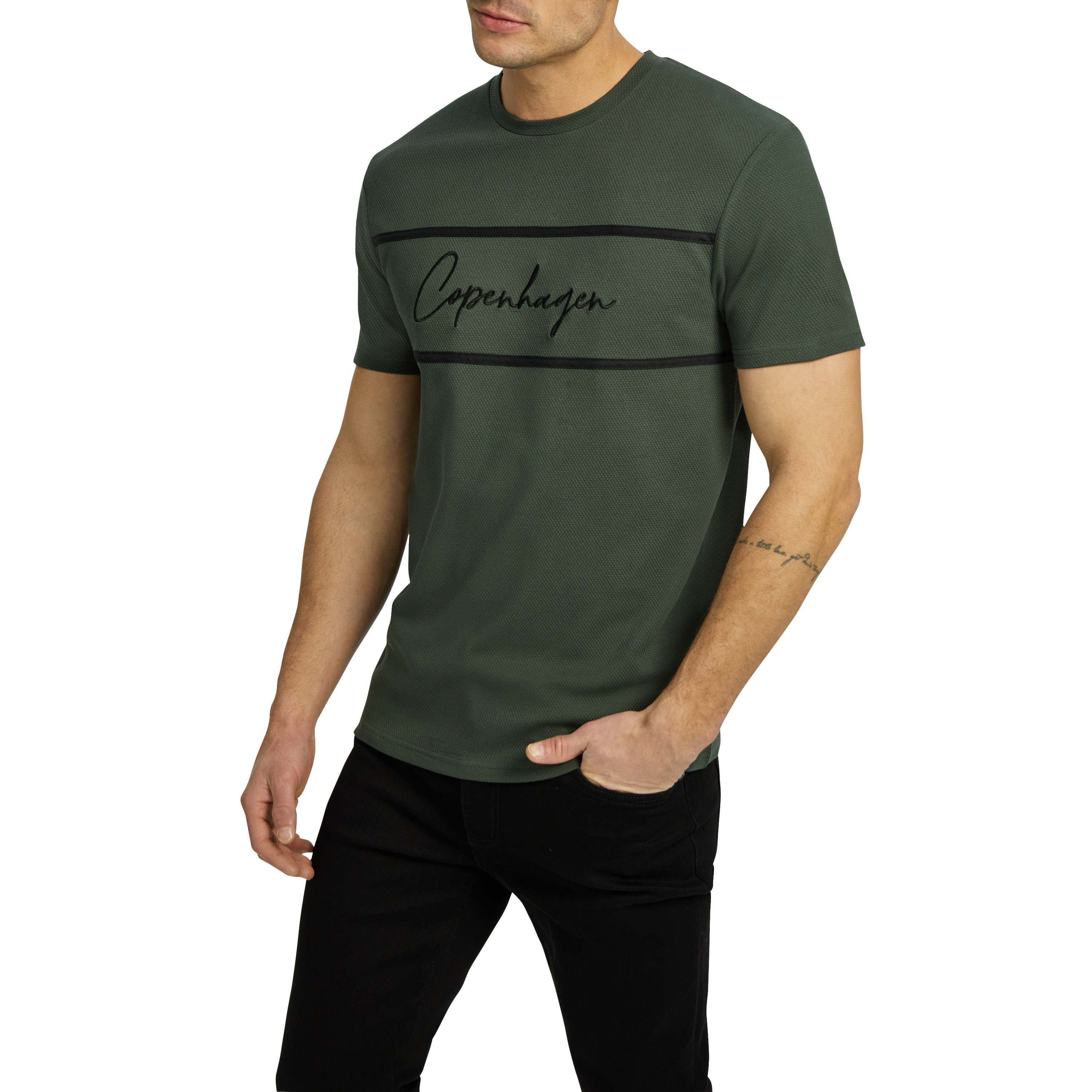 Green Soren Graphic Crew Neck Tee