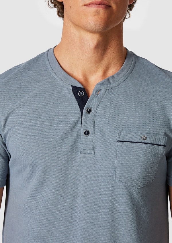Blue Ormond Henley Tee