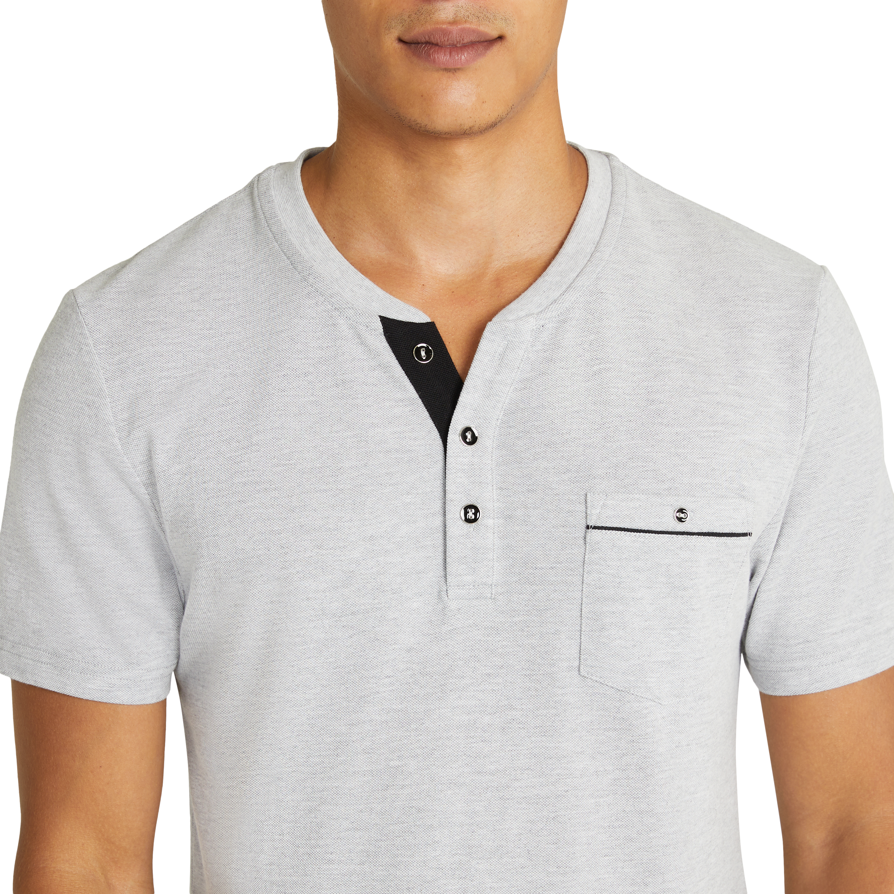 Light Grey Ormond Henley Tee