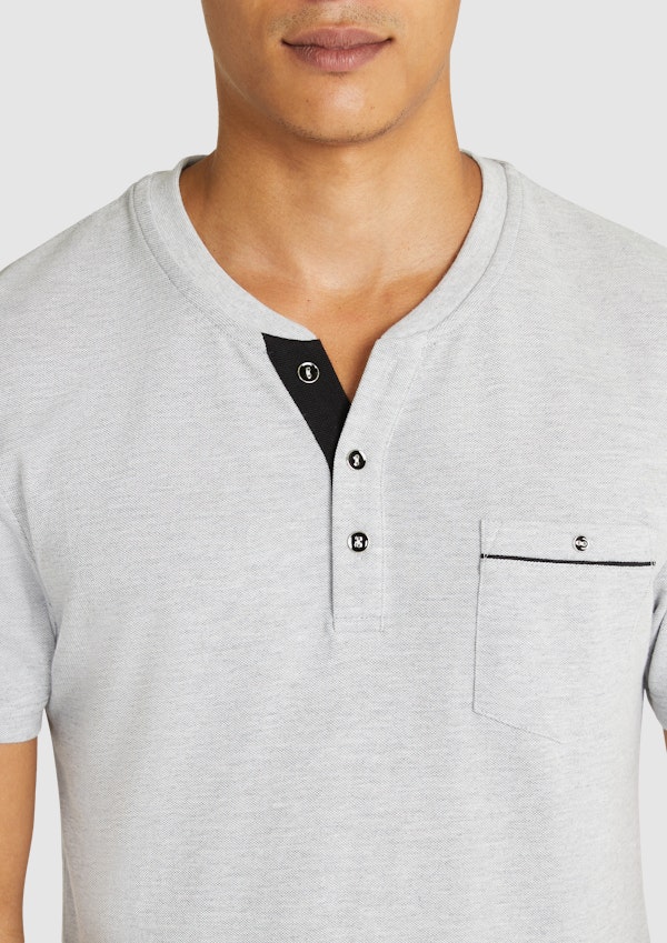 Light Grey Ormond Henley Tee