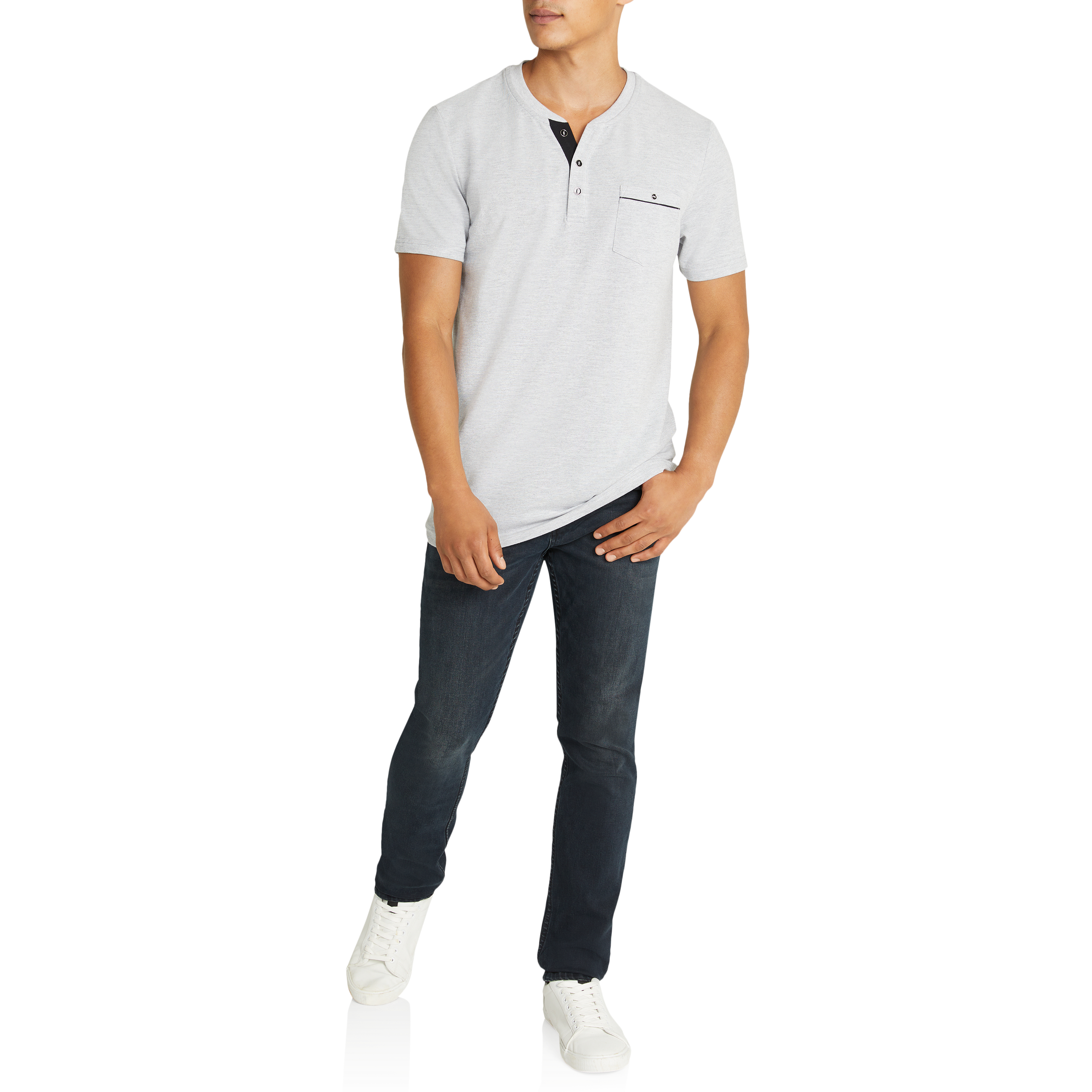 Light Grey Ormond Henley Tee