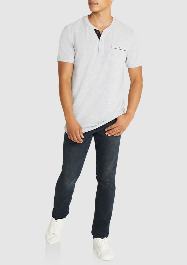 Light Grey Ormond Henley Tee