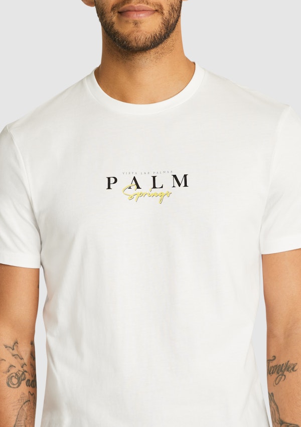 White Elio Crew Tee