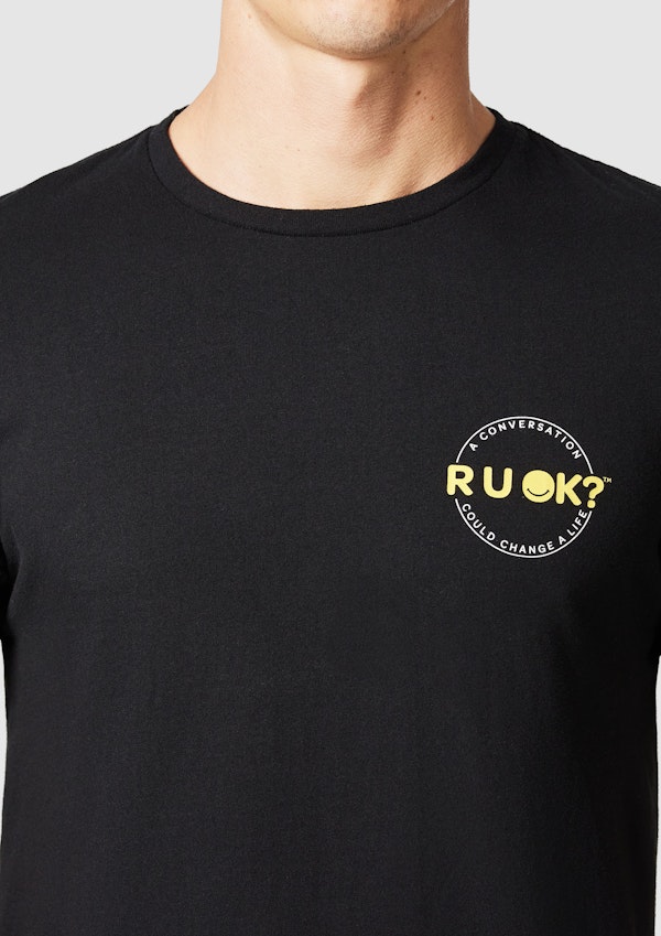 Black R U Ok? Tee