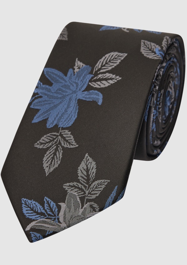 Black Jacquard 7cm Tie
