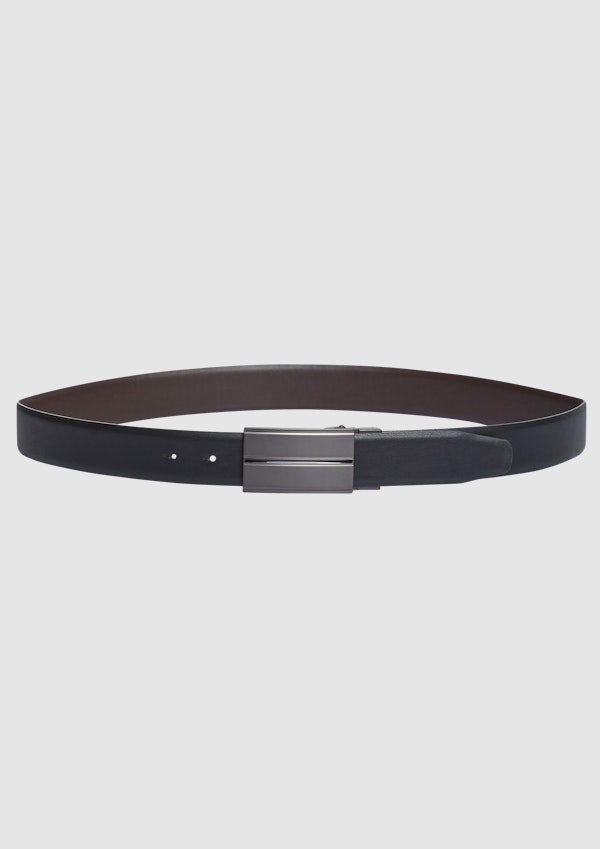 Black / Chocolate Cheney Reversible Belt