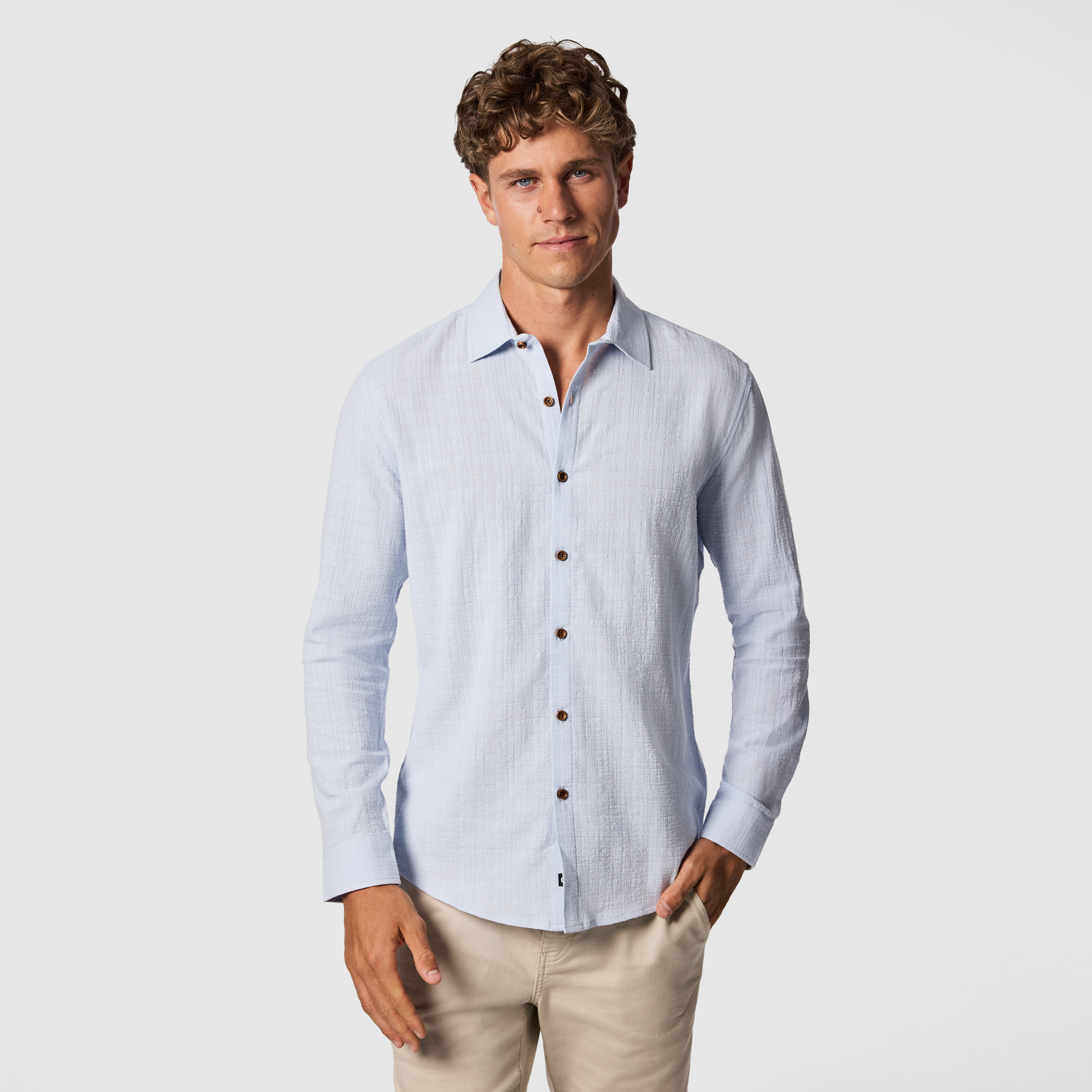 Light Blue Cornelius Classic Casual Shirt