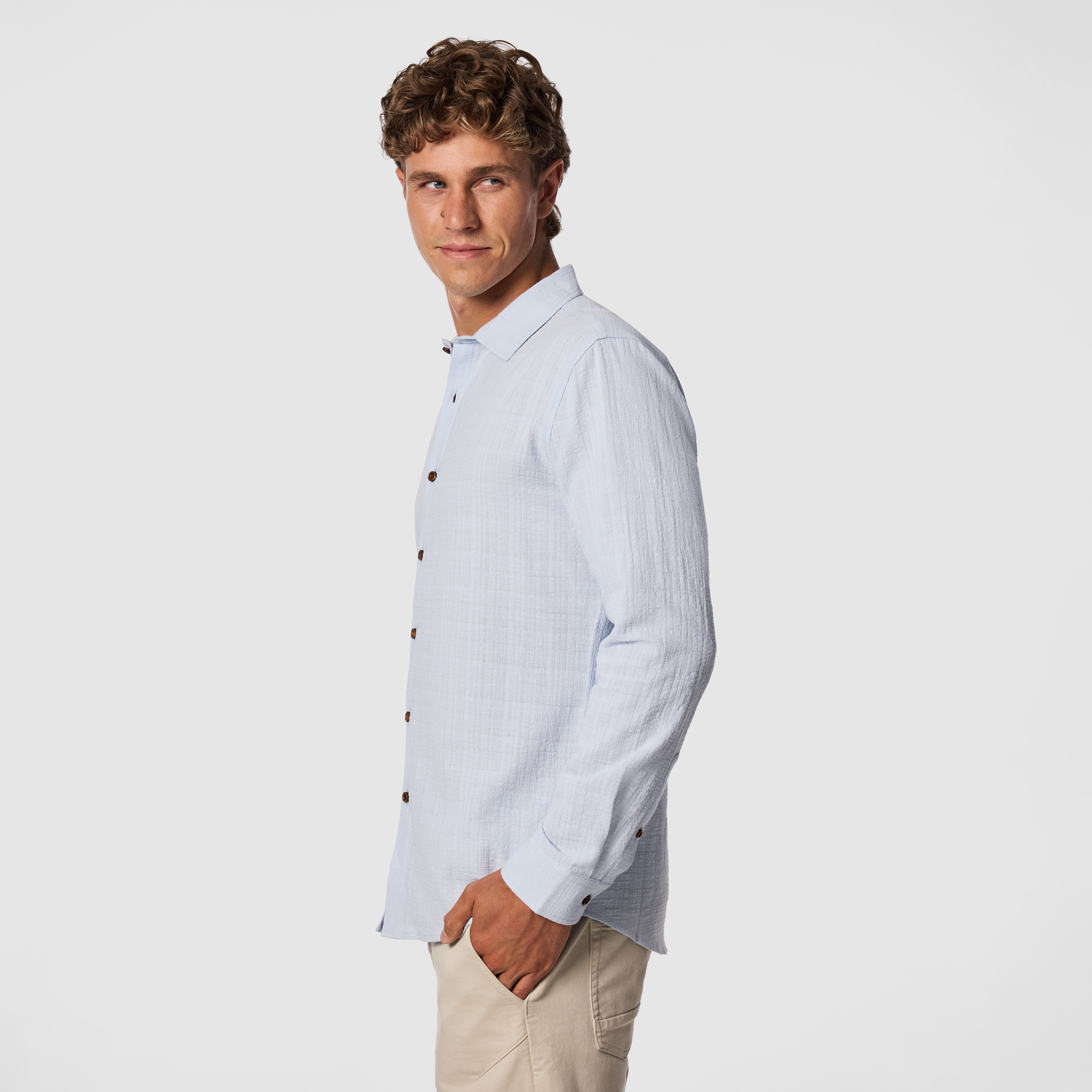 Light Blue Cornelius Classic Casual Shirt