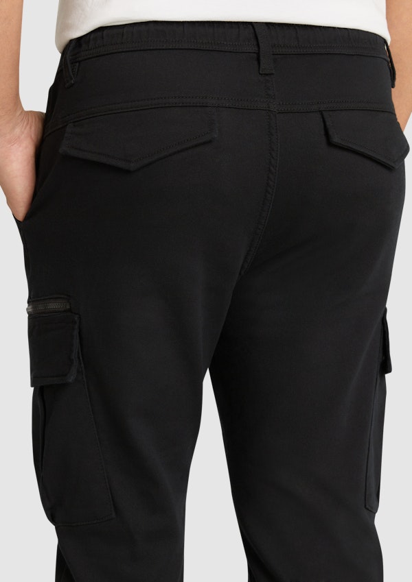 Black Arlo Stretch Cargo Jogger