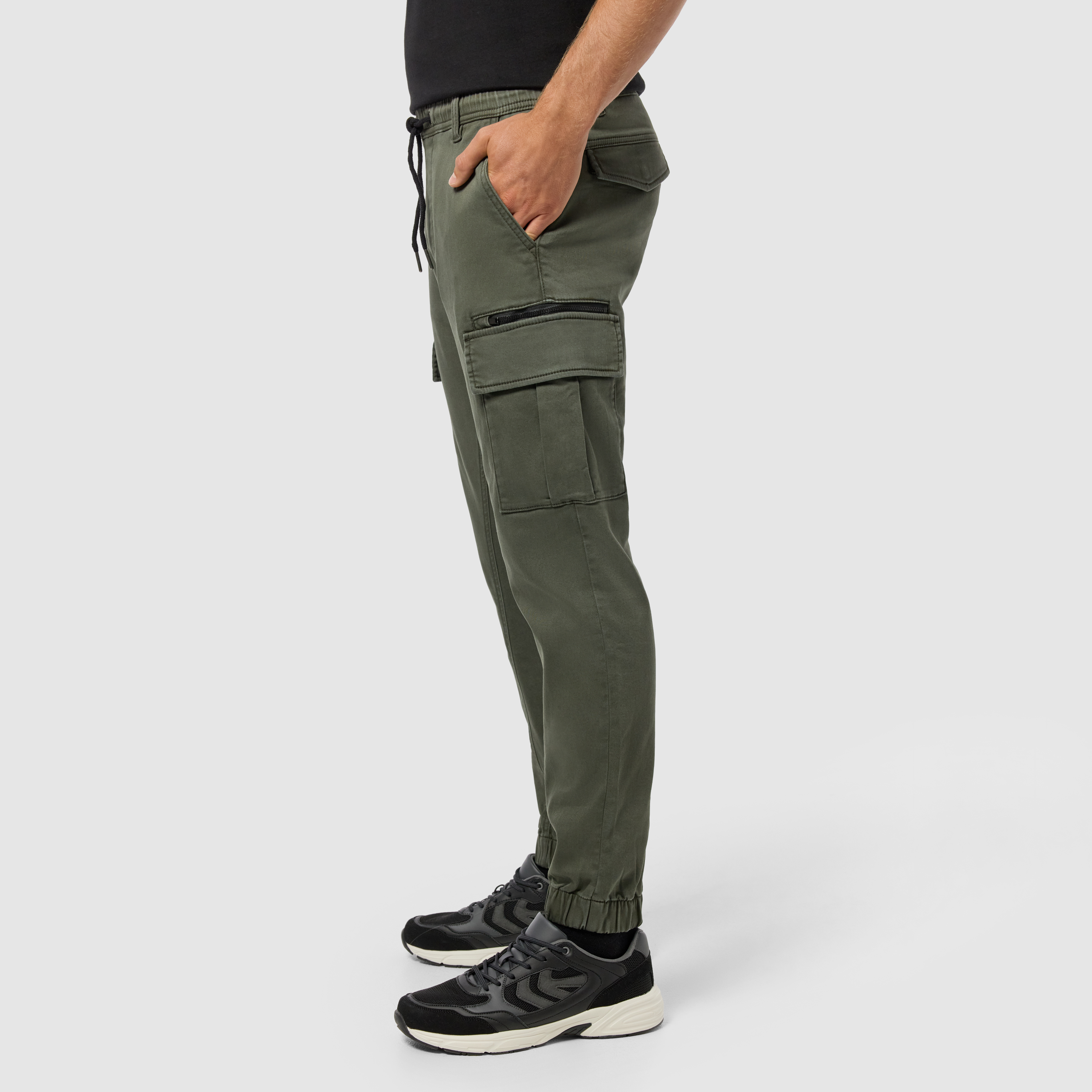 Dark Green Arlo Stretch Cargo Jogger