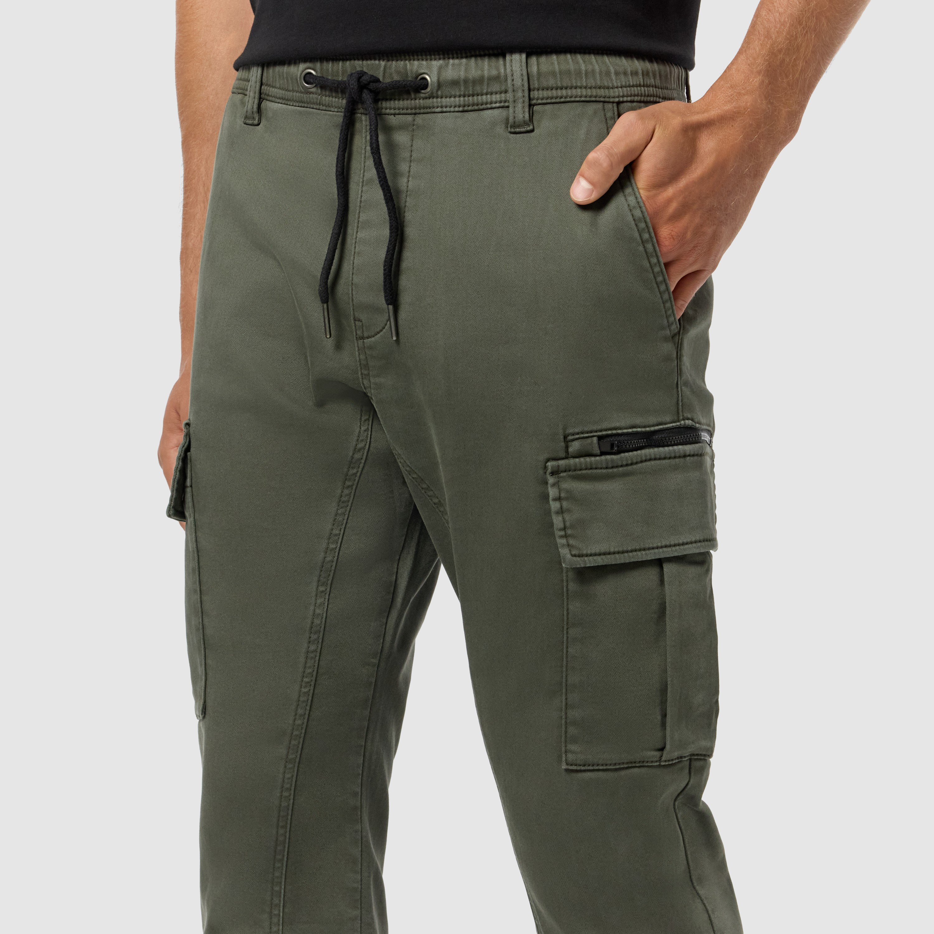 Dark Green Arlo Stretch Cargo Jogger