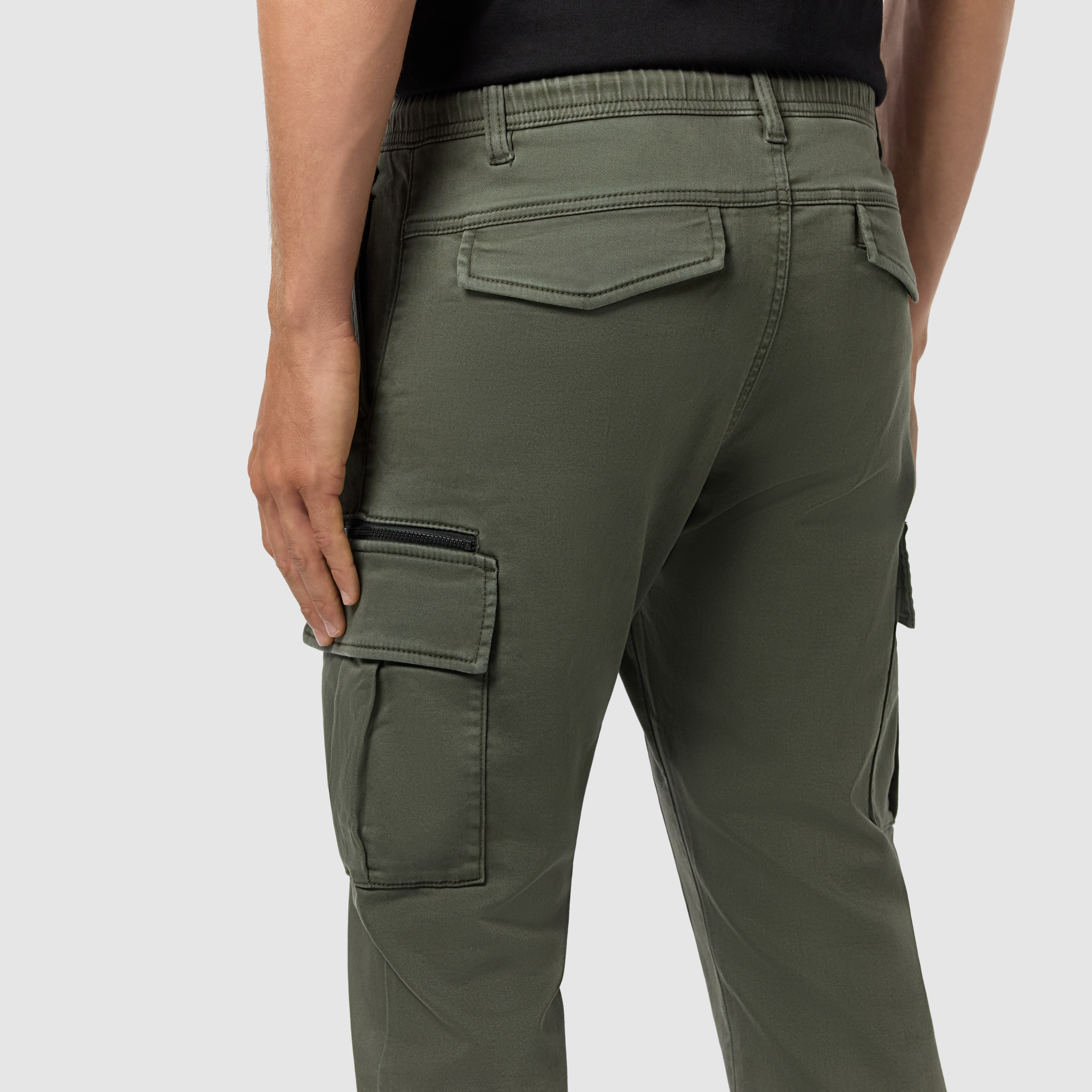 Dark Green Arlo Stretch Cargo Jogger