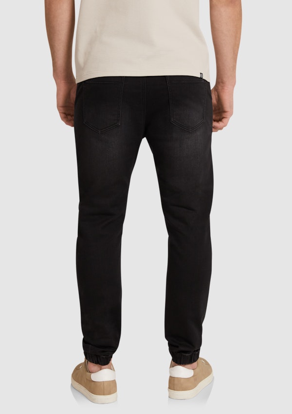 Onyx Stretch Denim Jogger