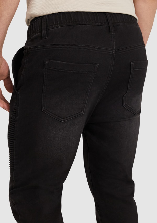 Onyx Stretch Denim Jogger